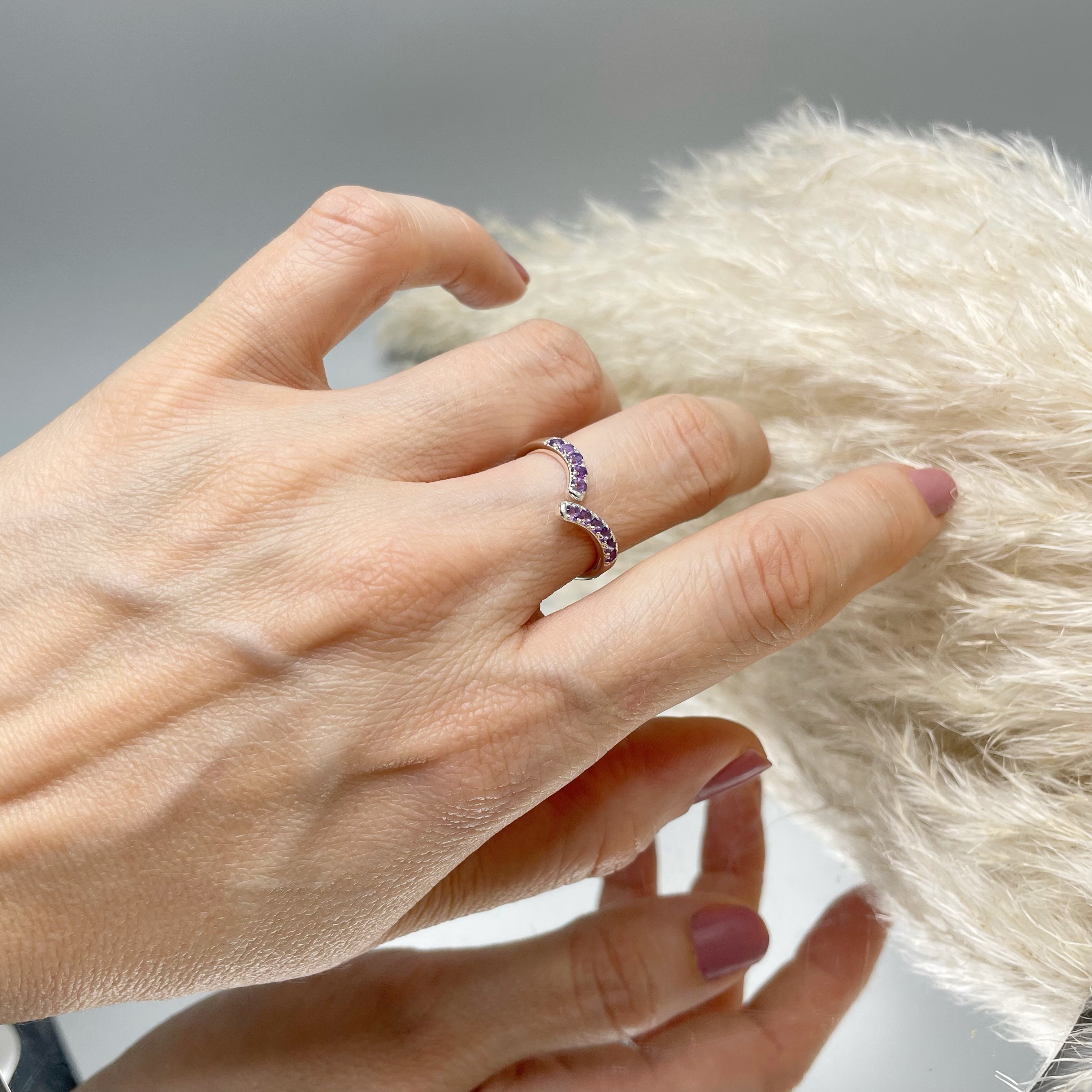 Anello Terzo Occhio - Ametista e Argento 925