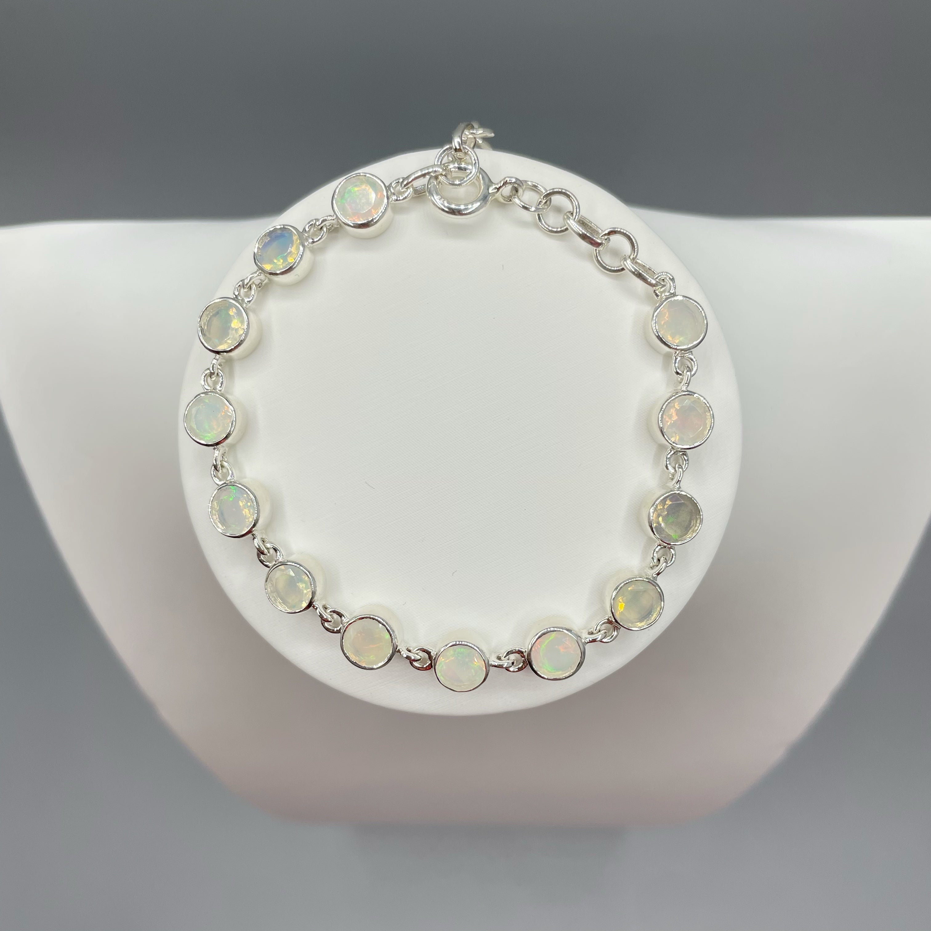 Bracciale In Opale Etiope Con Perline In Argento Sterling 925 - Foto 5