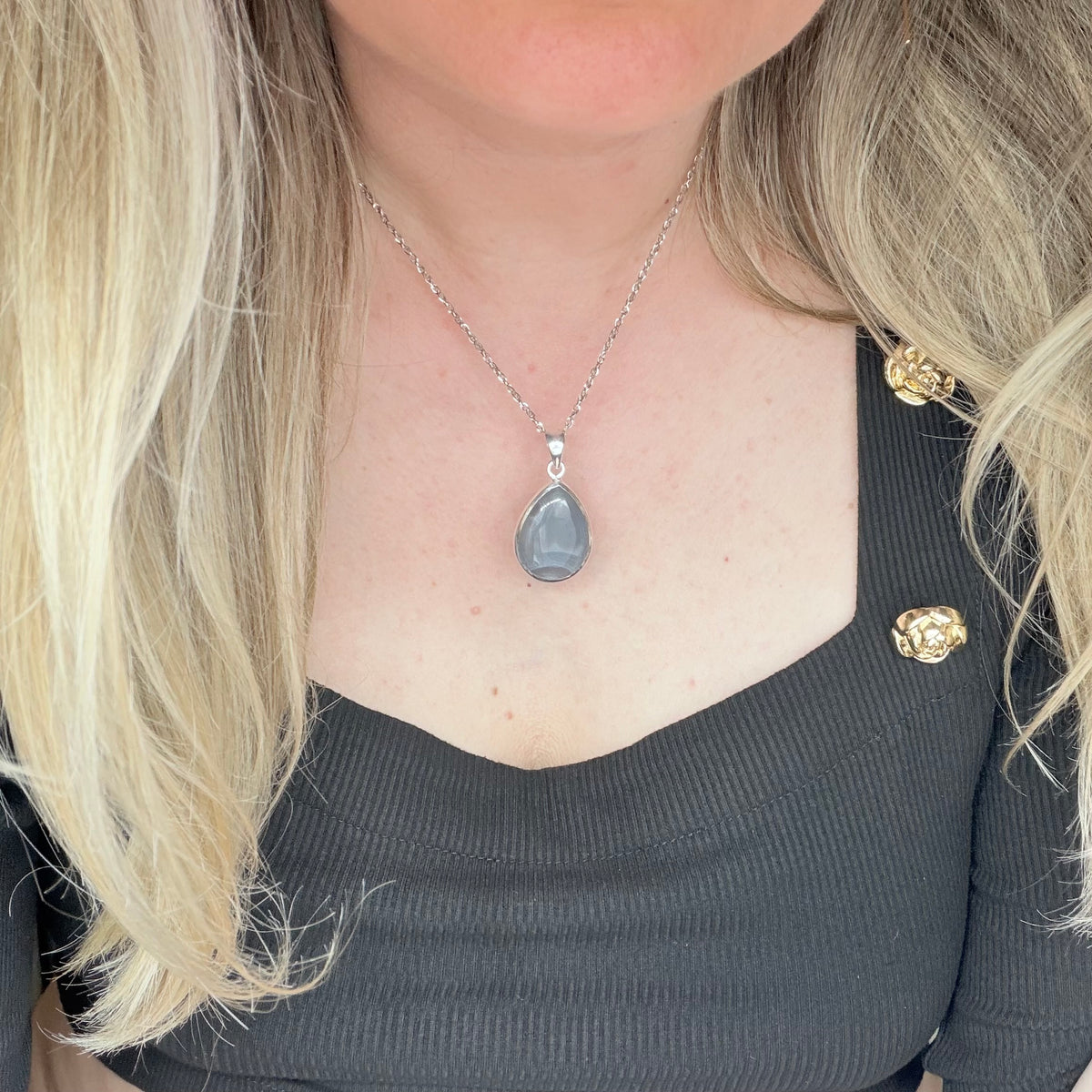 Ciondolo Occhio di Shiva Argento 925 - a Goccia