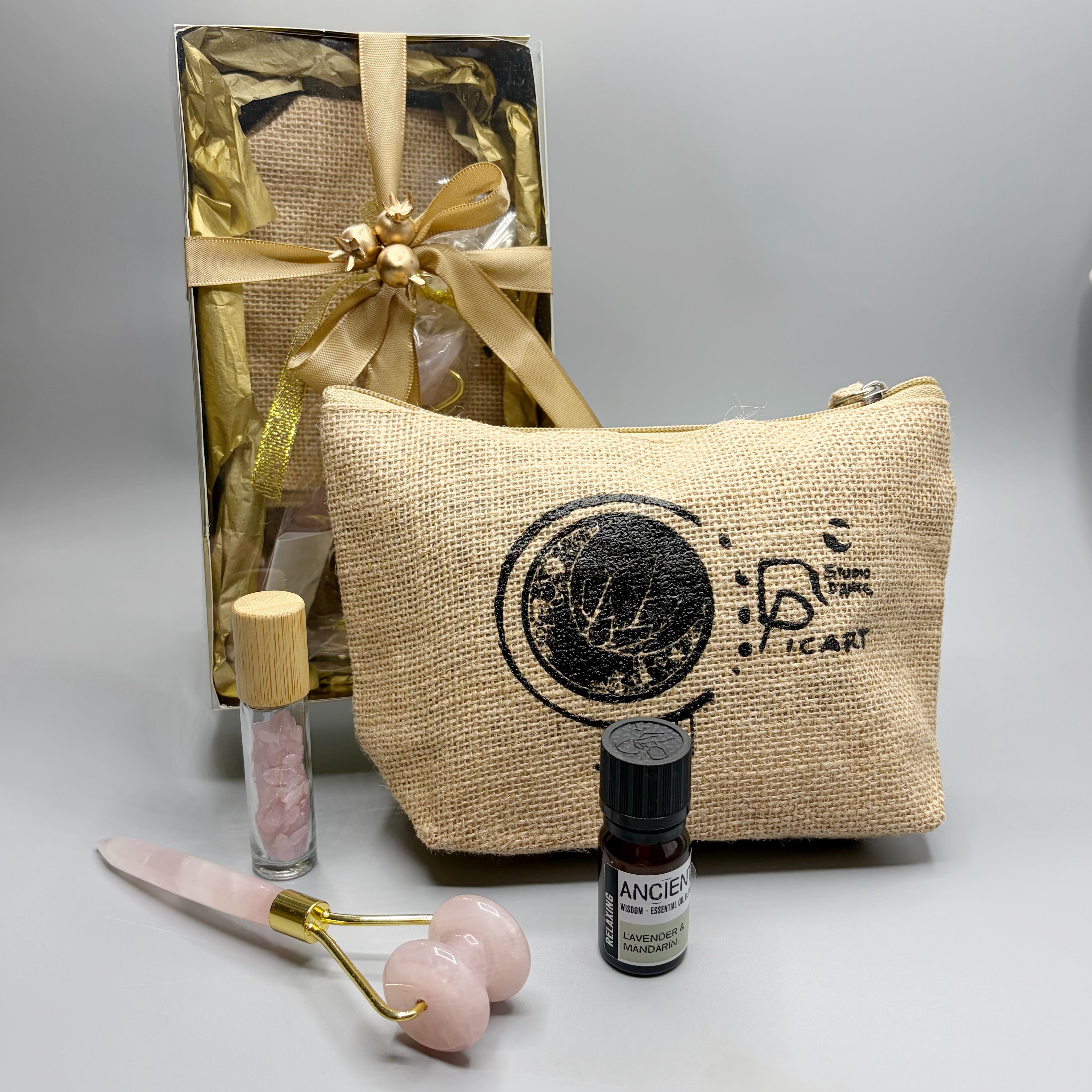 Cofanetto Benessere - Face Roller, Roll on, Olio, Pochette