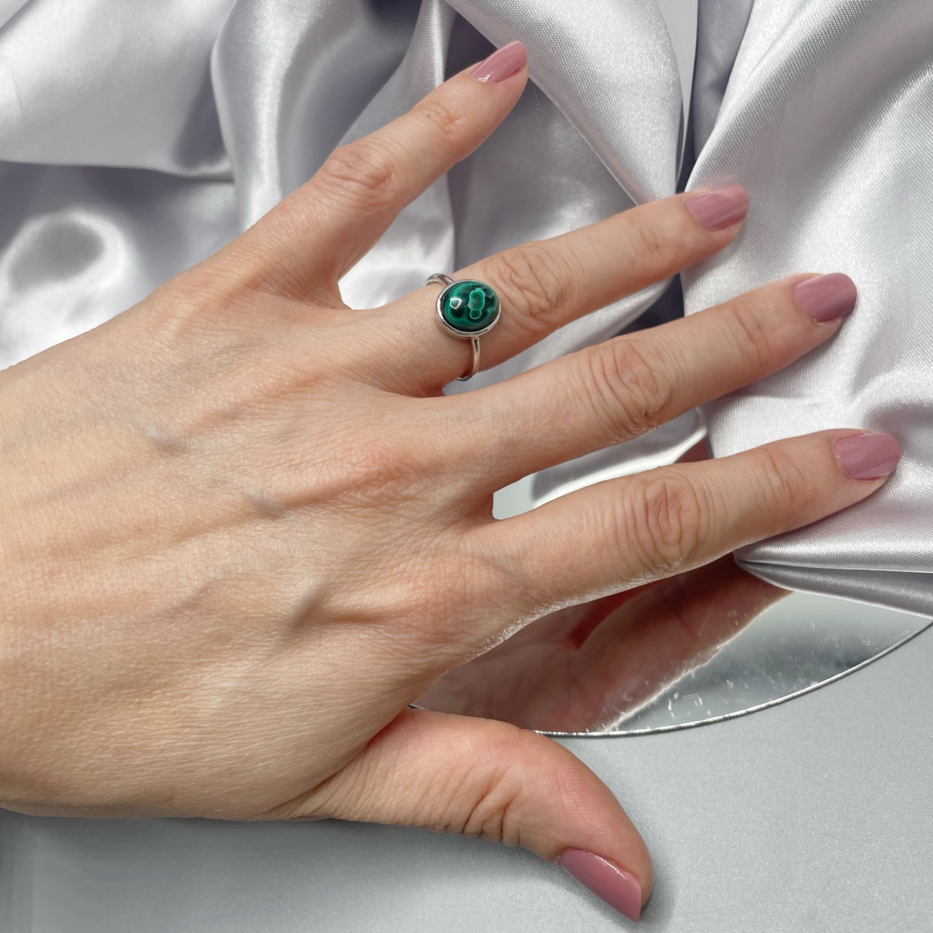 Anello Malachite Simple - Argento 925