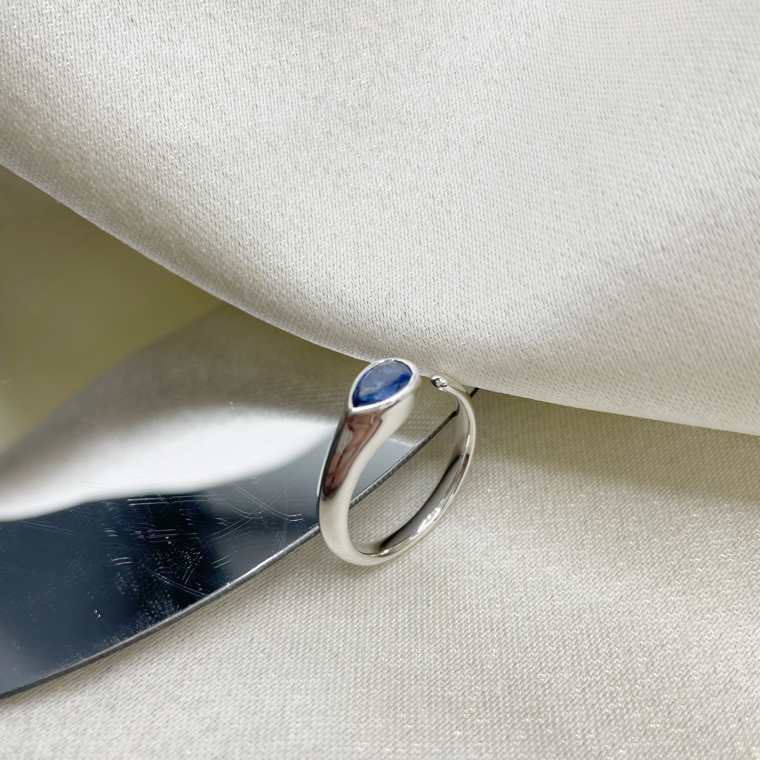 Anello Cianite Goccia - Argento 925