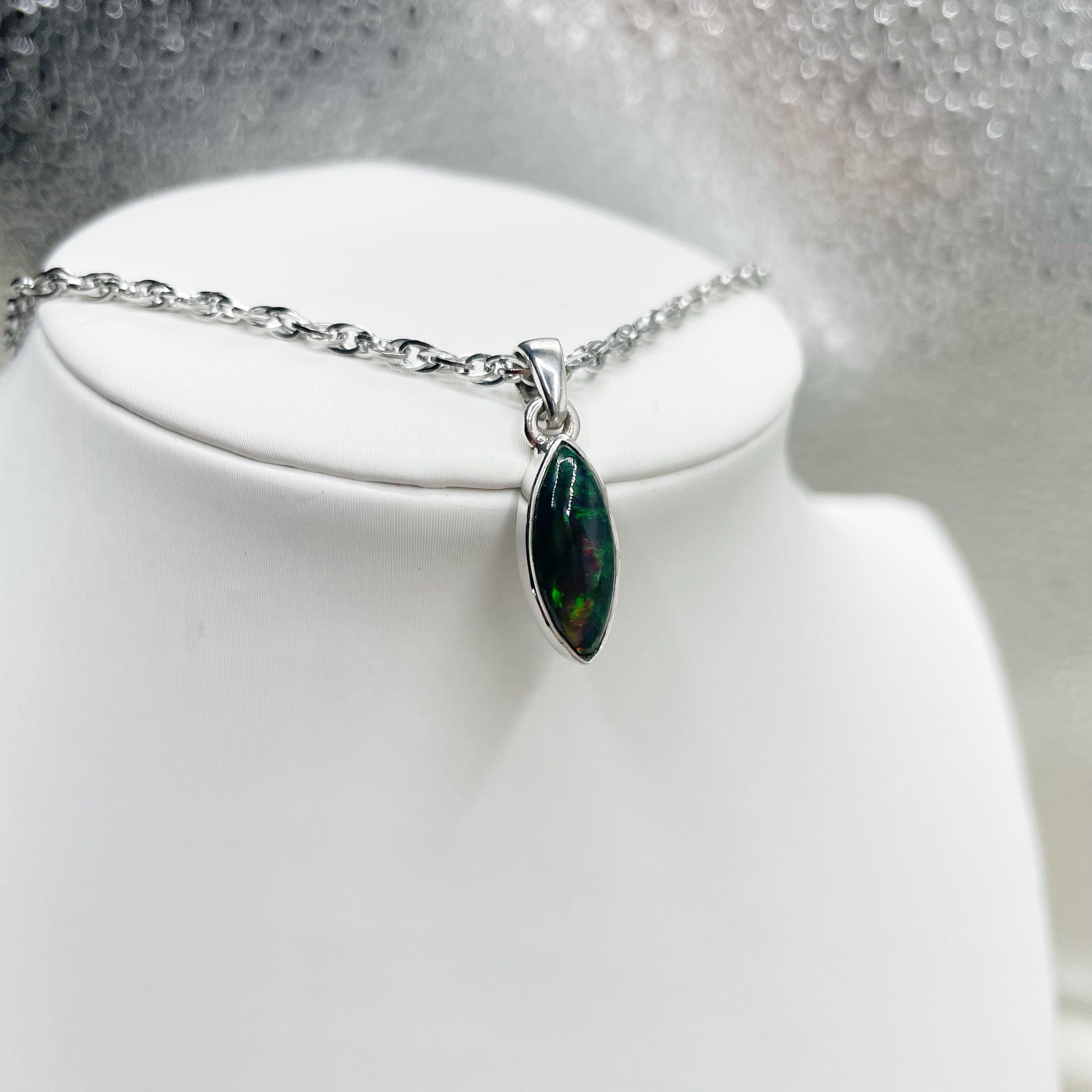 Ciondolo Opale Nero Chalama - Argento 925