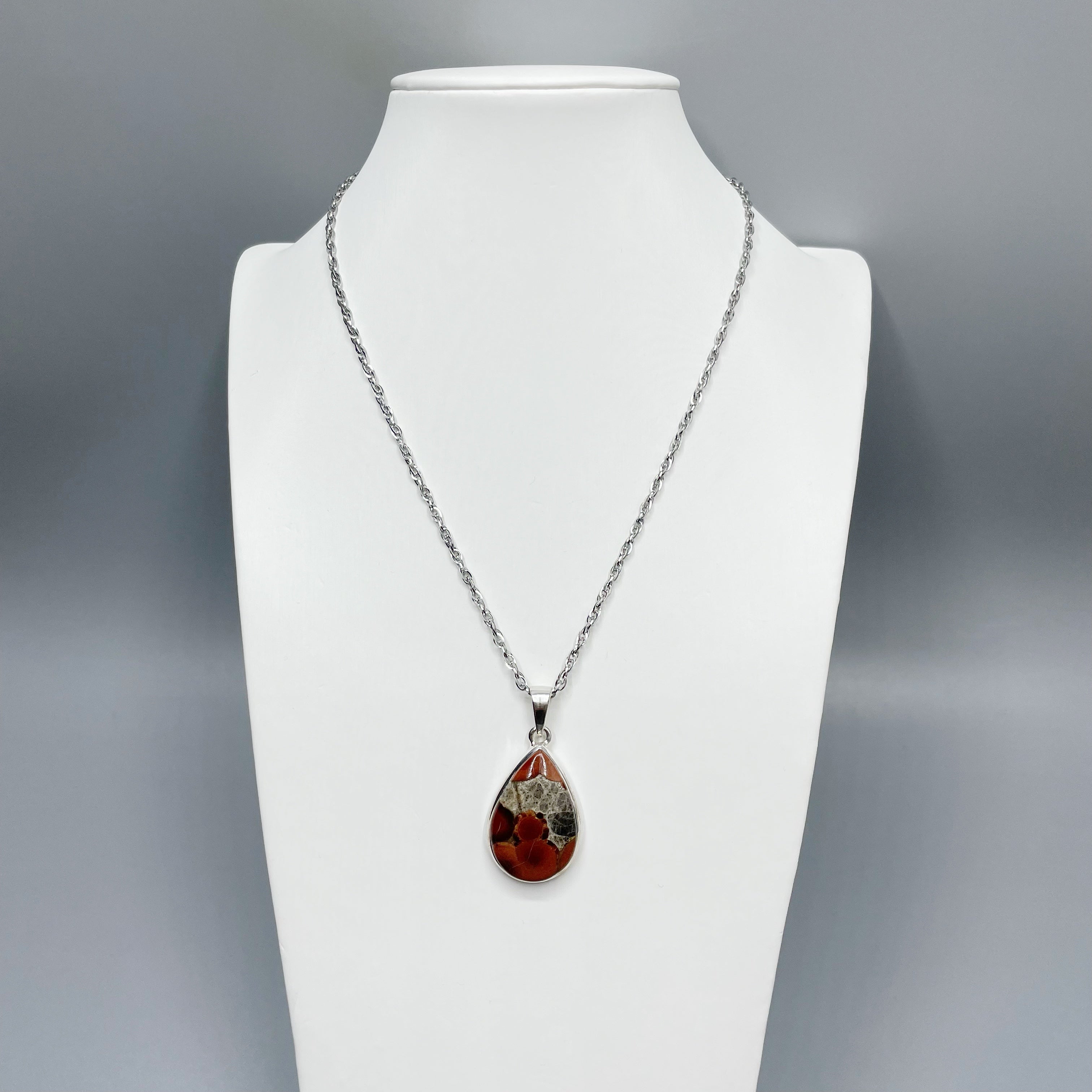 Ciondolo Ossidiana Peanut a Goccia - Argento 925