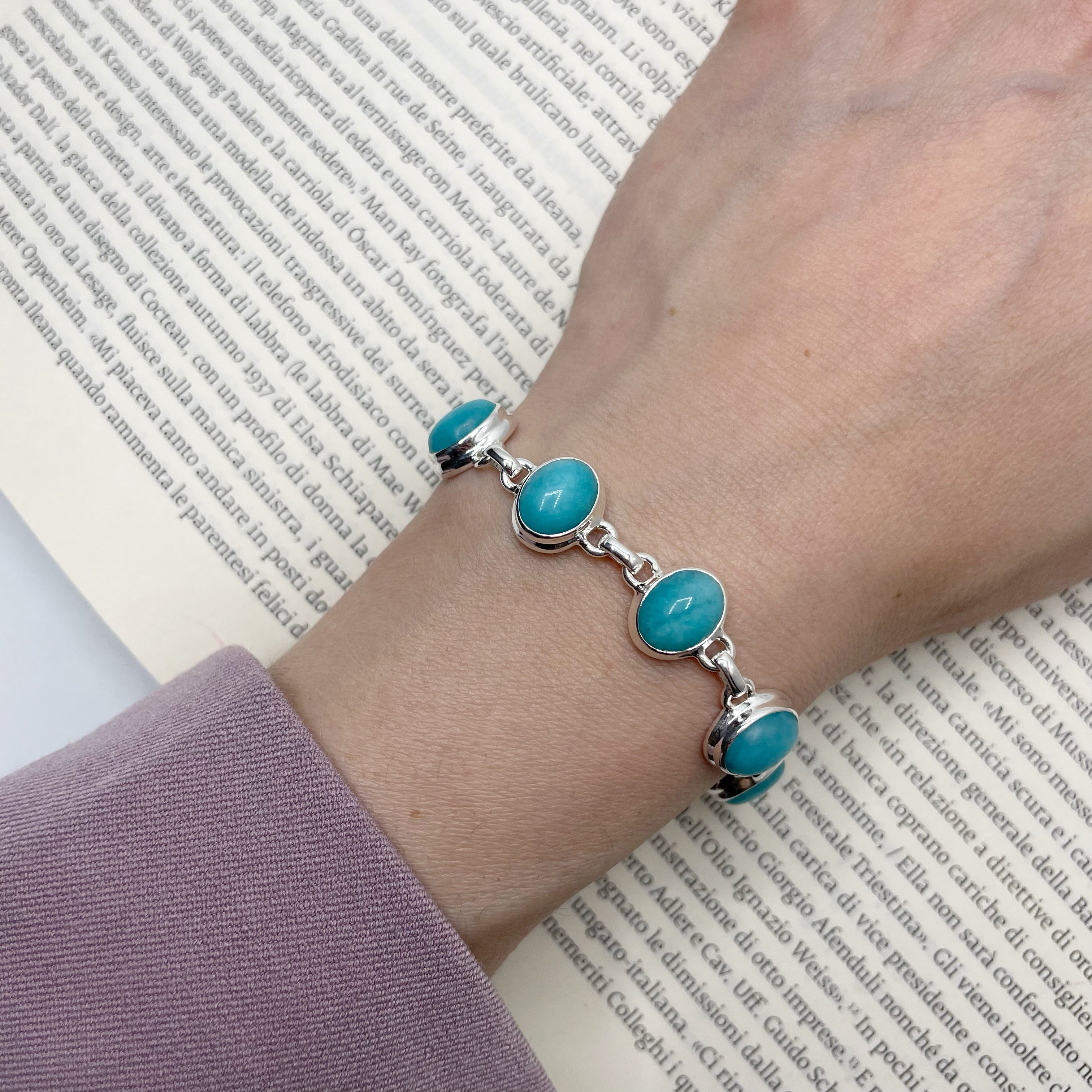 Bracciale Amazzonite e Argento 925