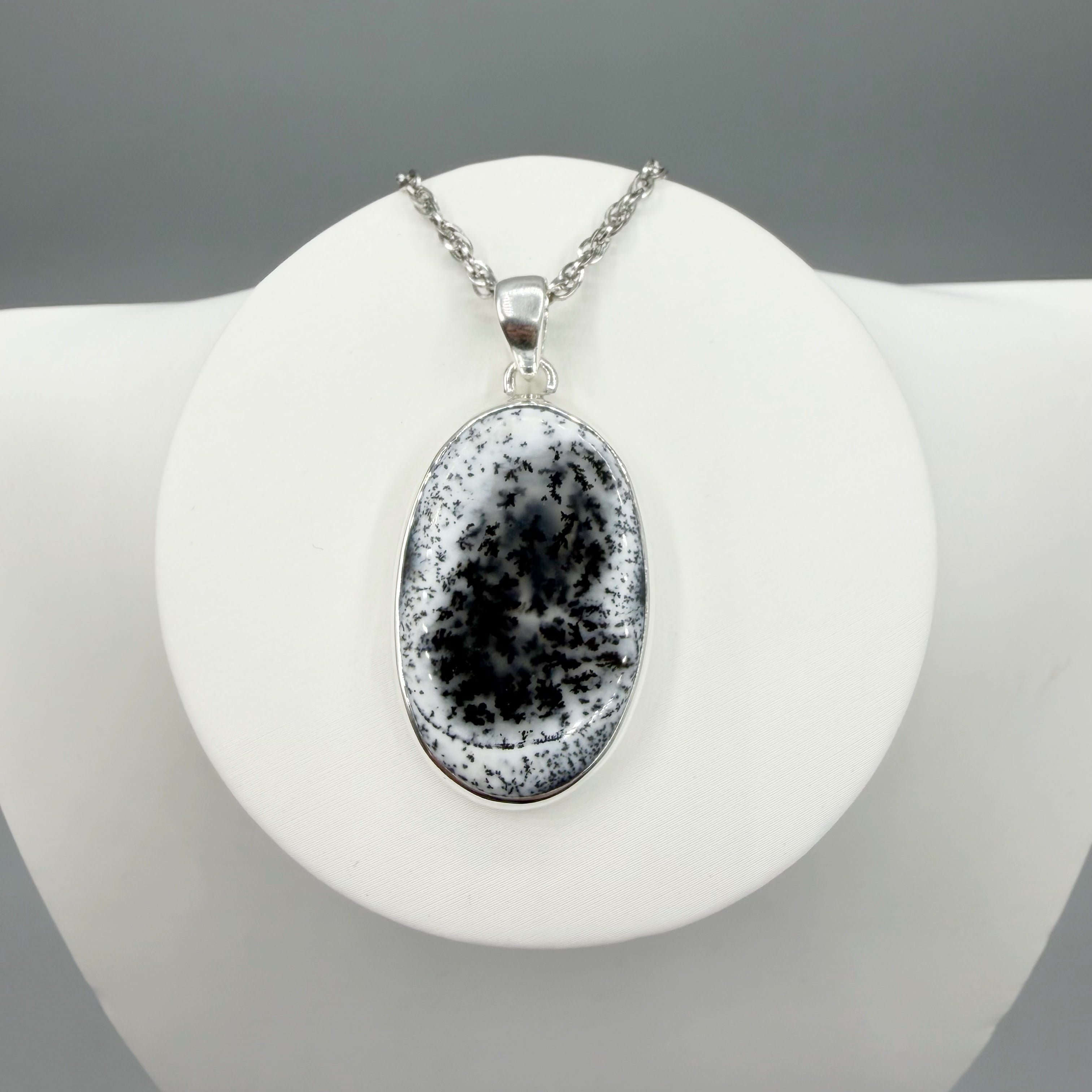 Ciondolo Opale Dendritico e Argento 925
