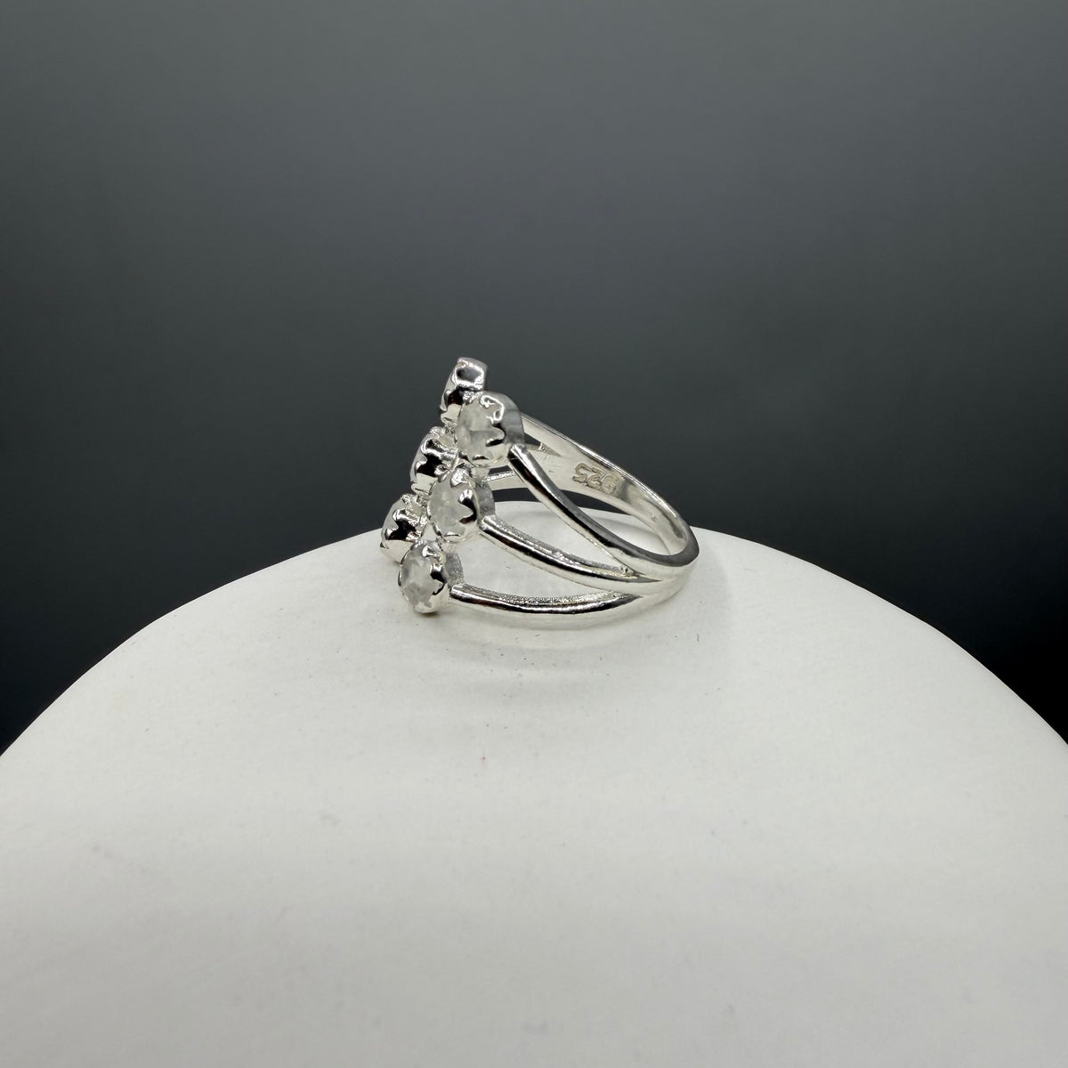 Anello Lucky - Labradorite Bianca e Argento 925