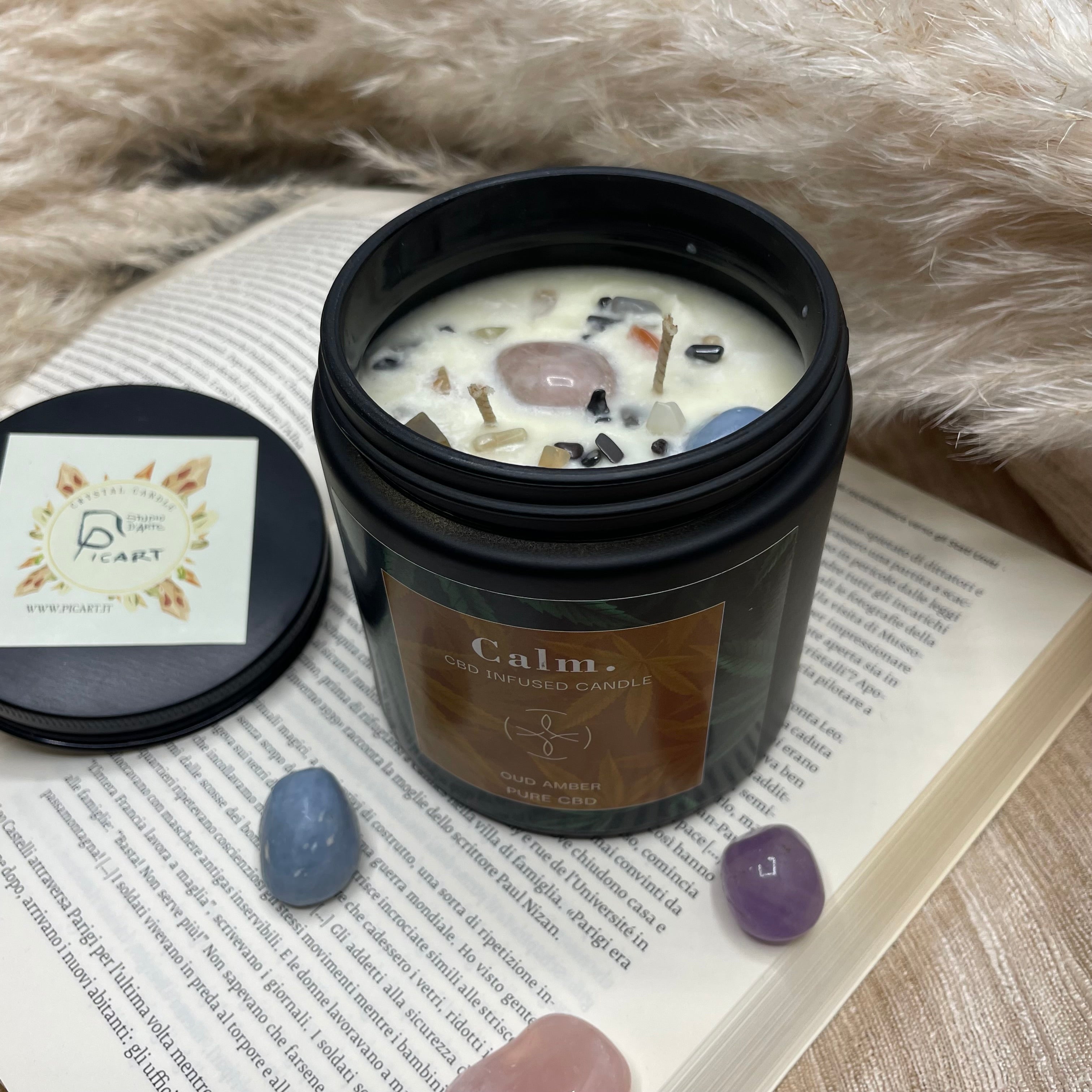 Candela CALM - cristalli e aroma per la Calma