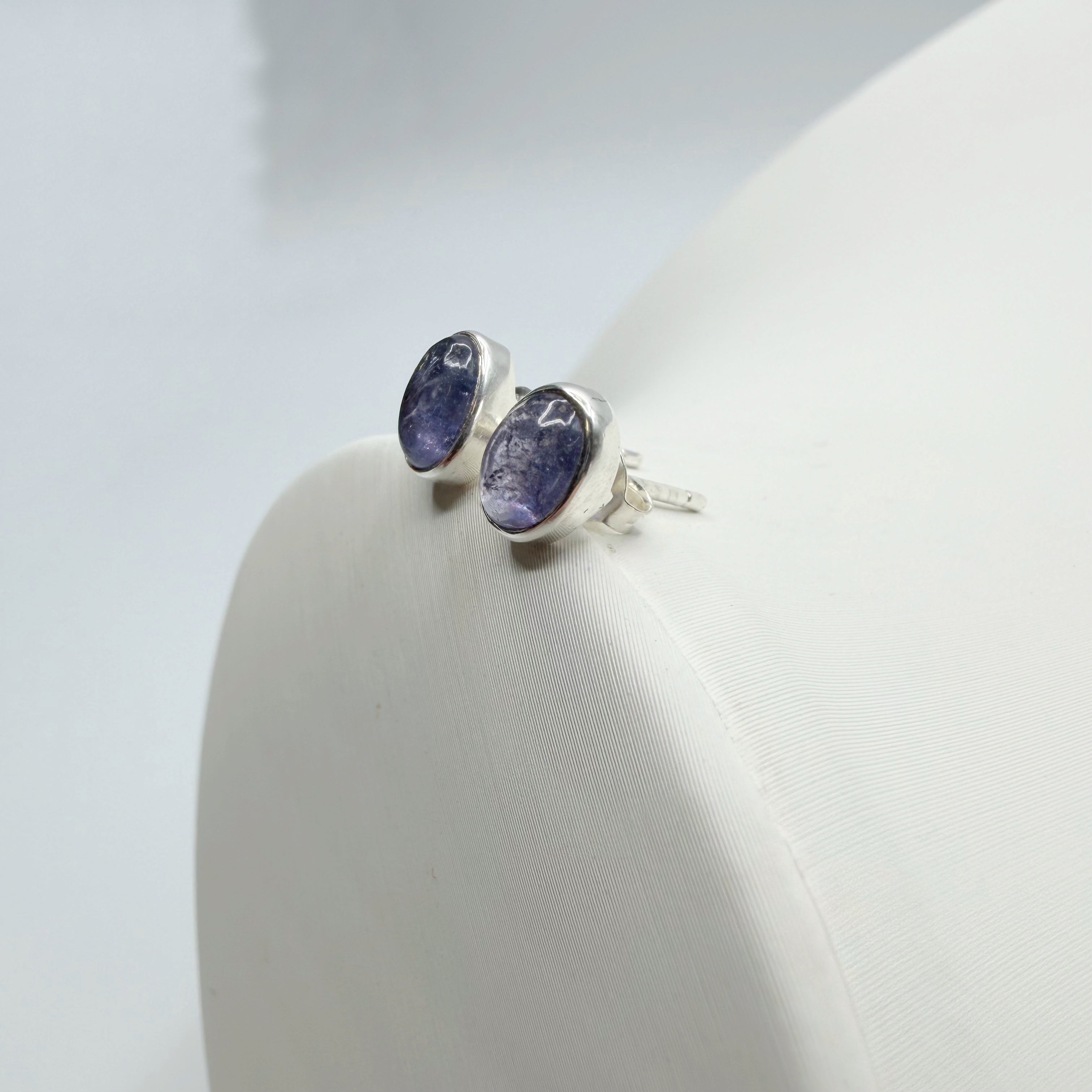 Orecchini a lobo Tanzanite - Argento 925 - Ovale