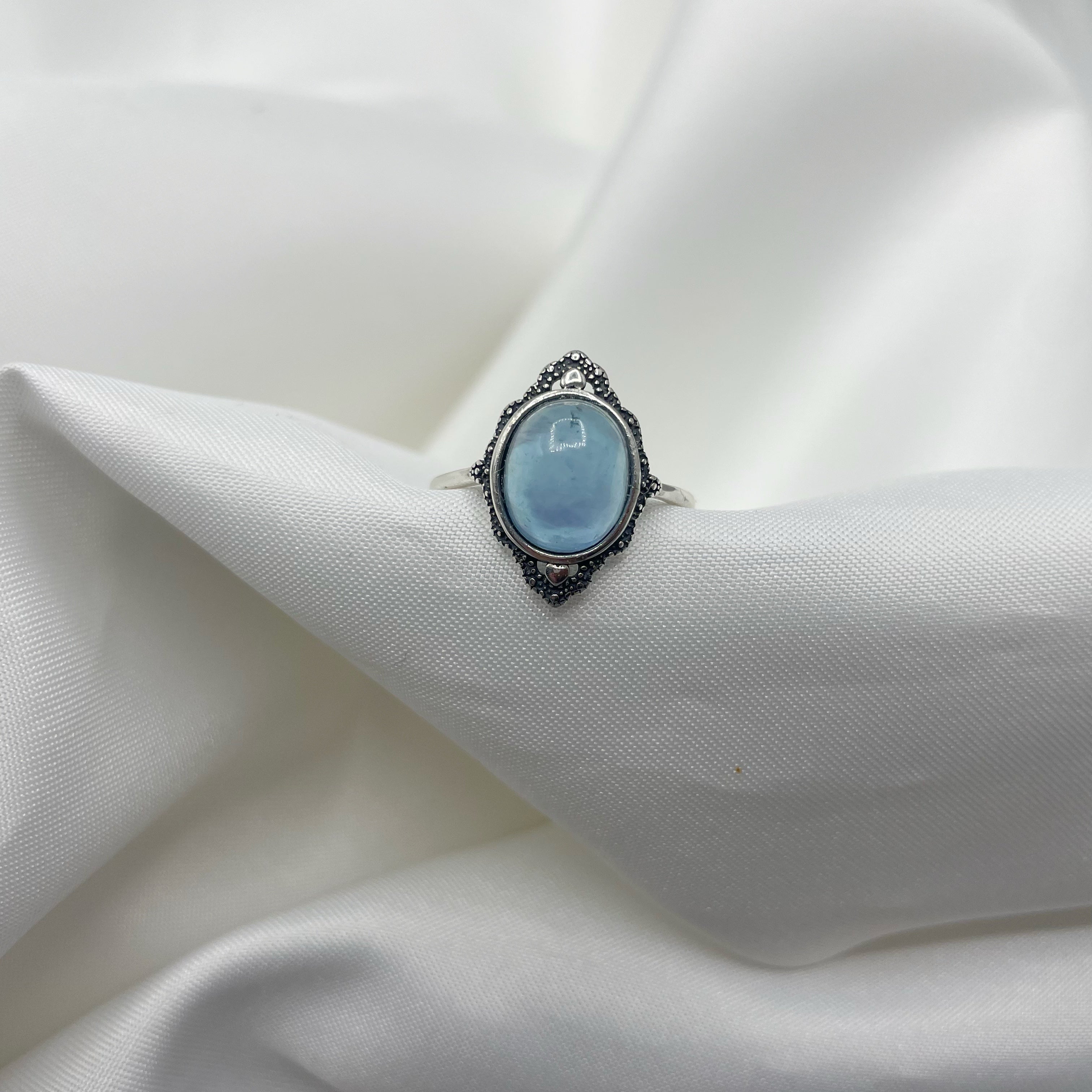 Anello Acquamarina Vintage - Argento 925