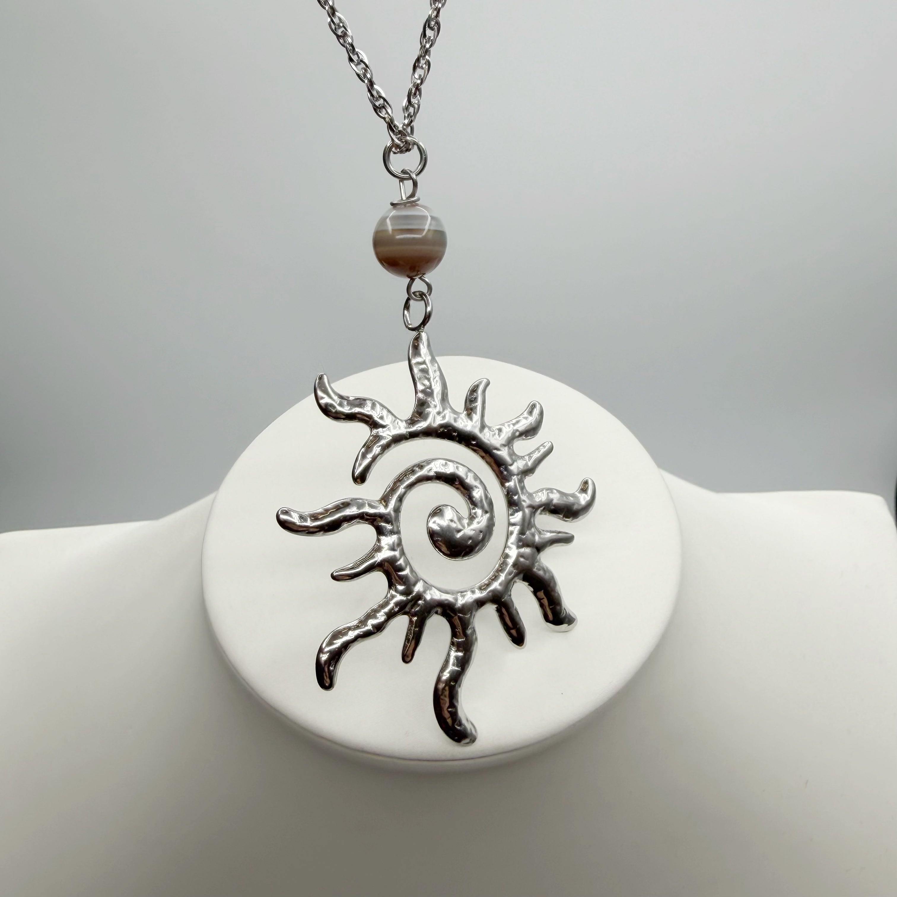 Collana Occhio di Shiva Sunshine - Acciaio inossidabile Silver