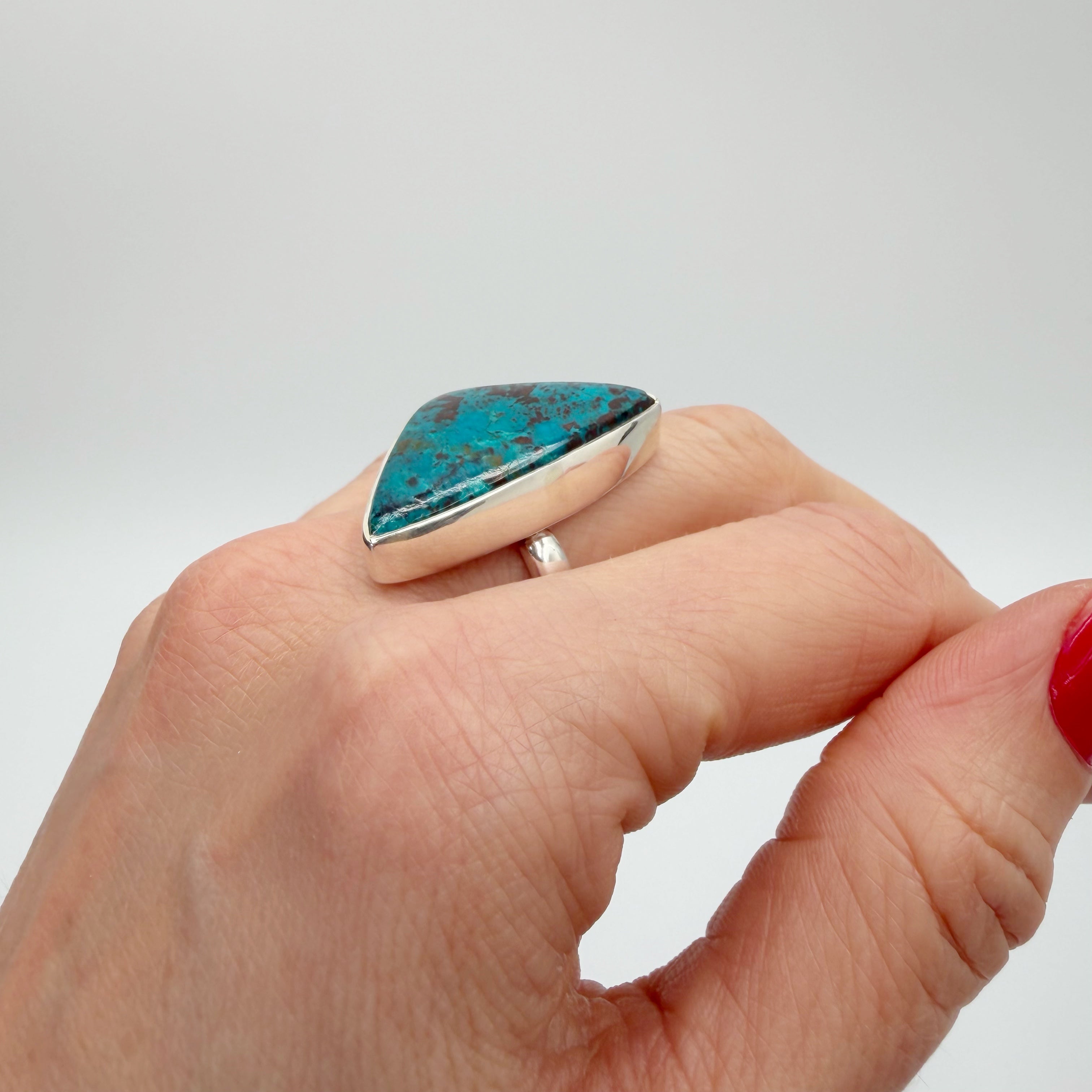 Anello Shattuckite e Argento 925