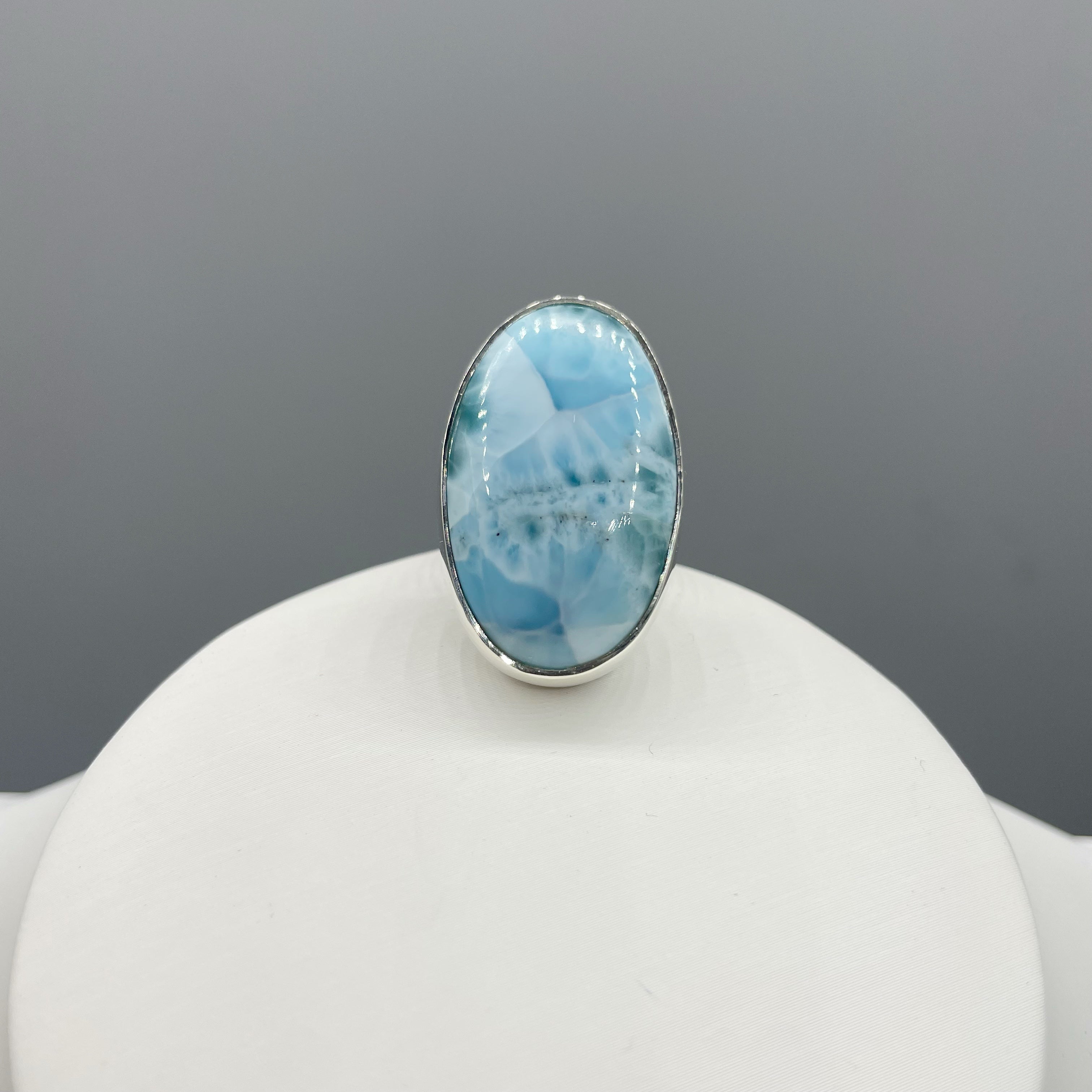 Anello Larimar Ovale - Argento 925