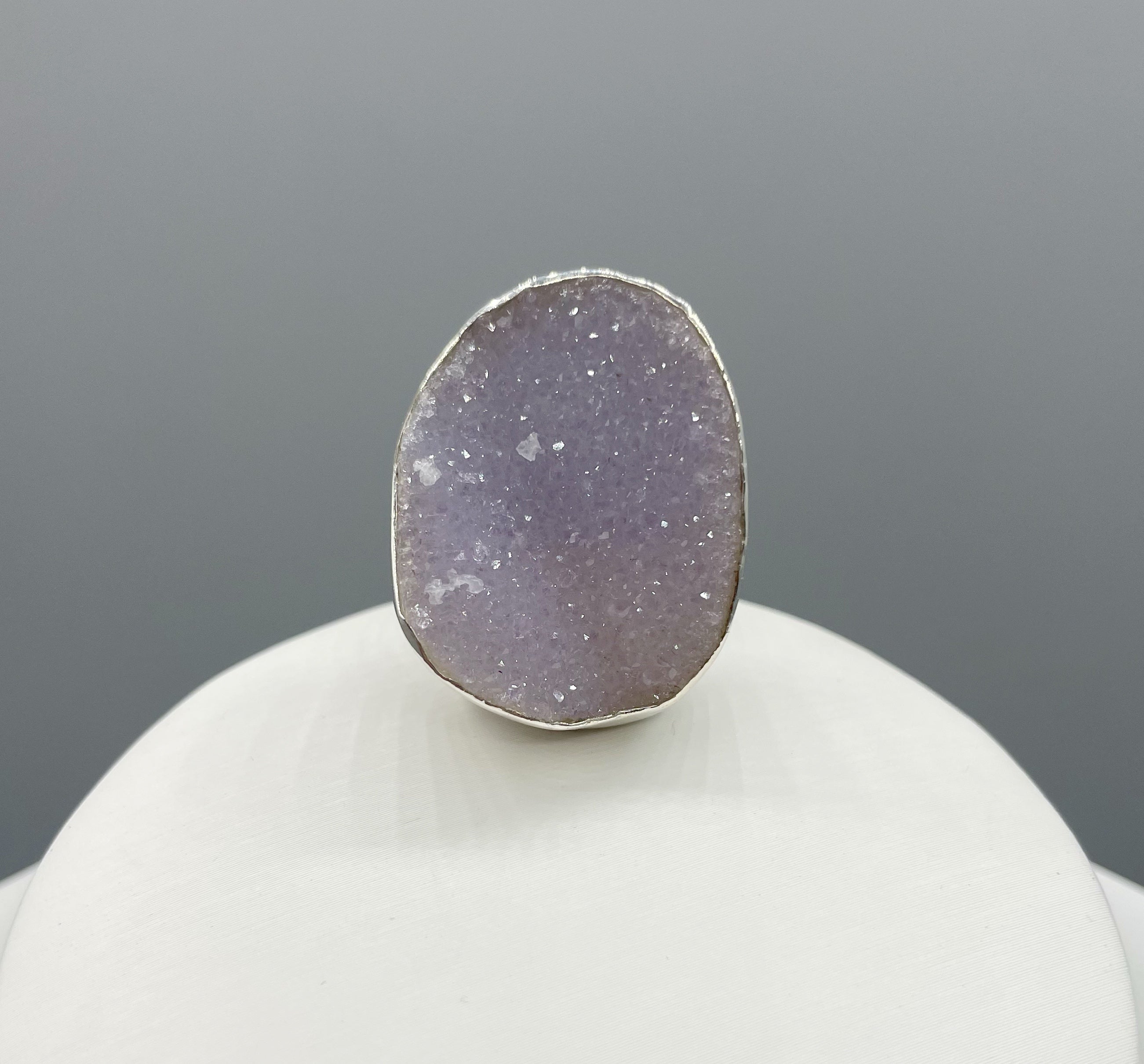 Anello Drusa di Quarzo Lavanda e Argento 925