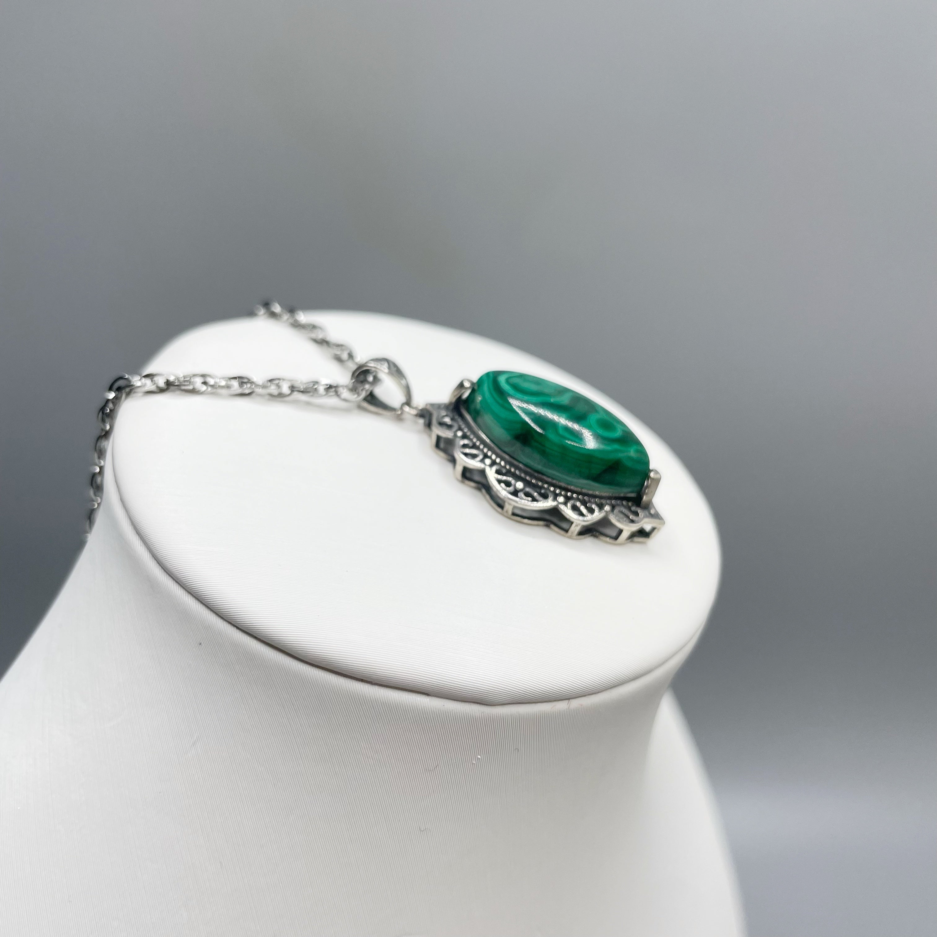 Ciondolo Malachite - Argento 925