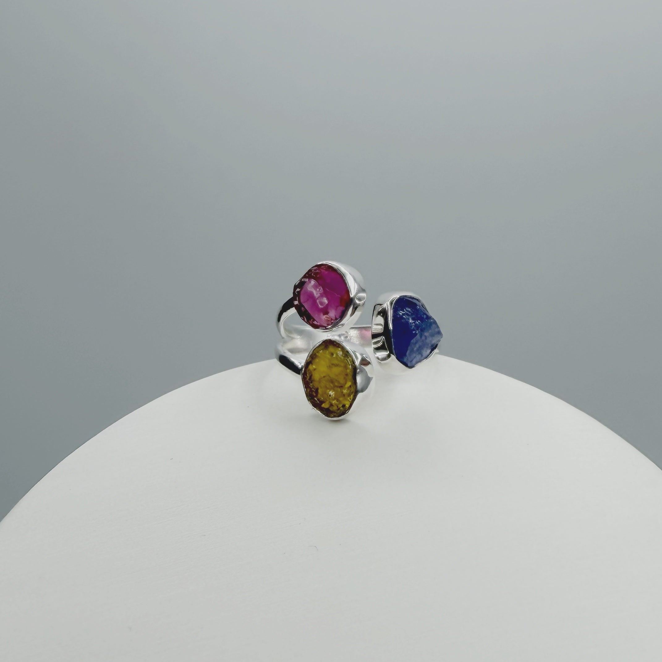 Anello Tanzanite e Tormalina Policroma - Argento 925