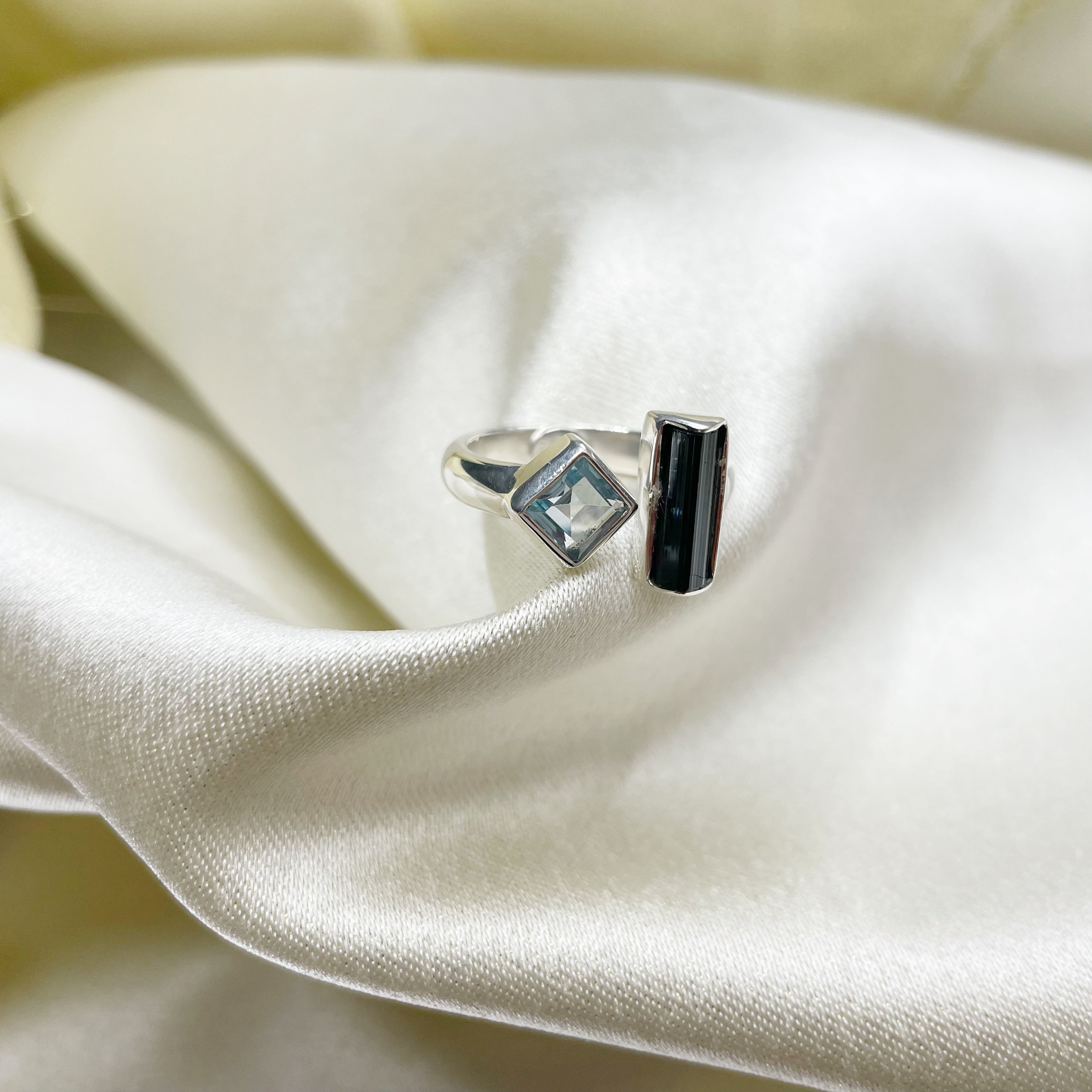Anello Tormalina e Topazio - Argento 925