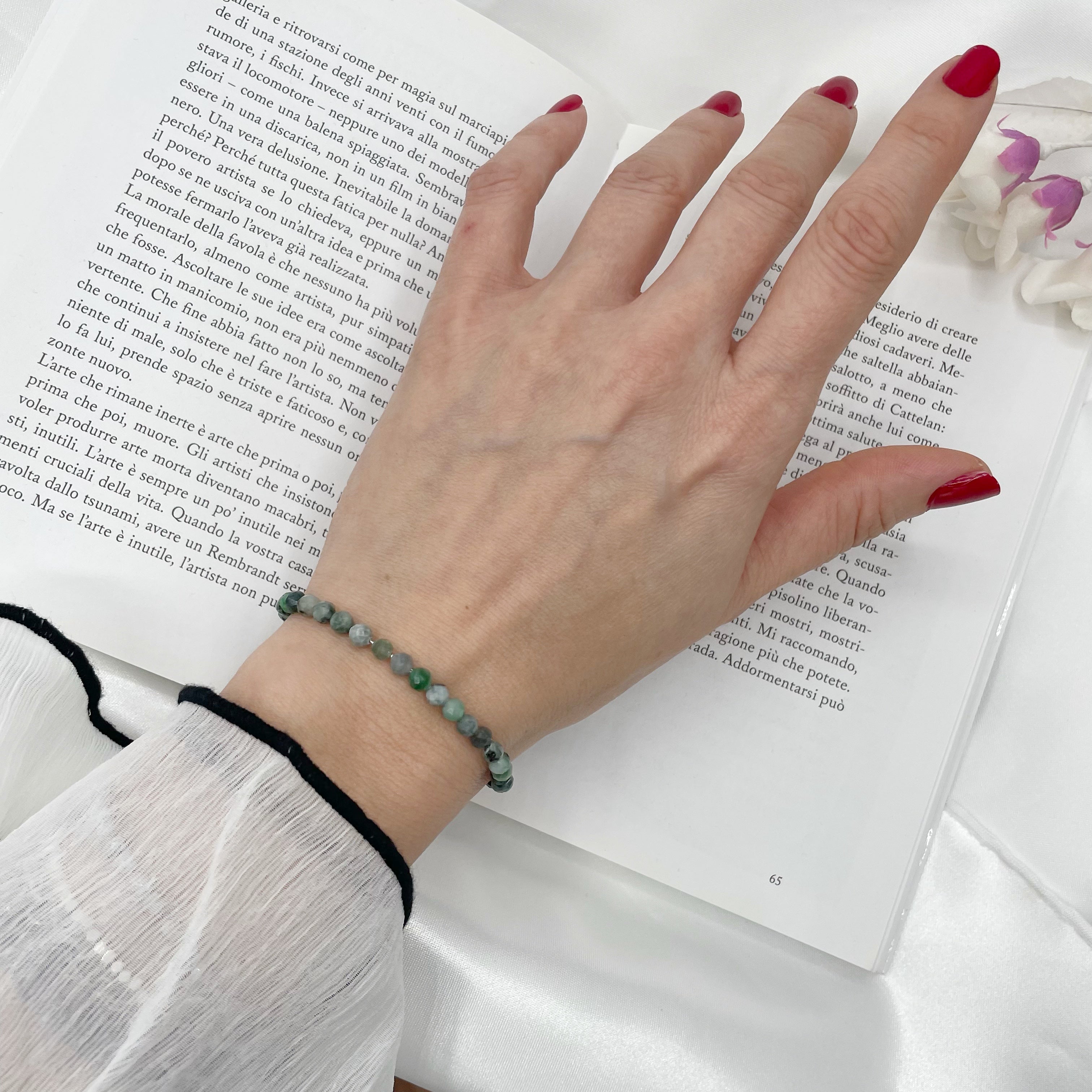 Braccialetto Smeraldo Sfaccettato