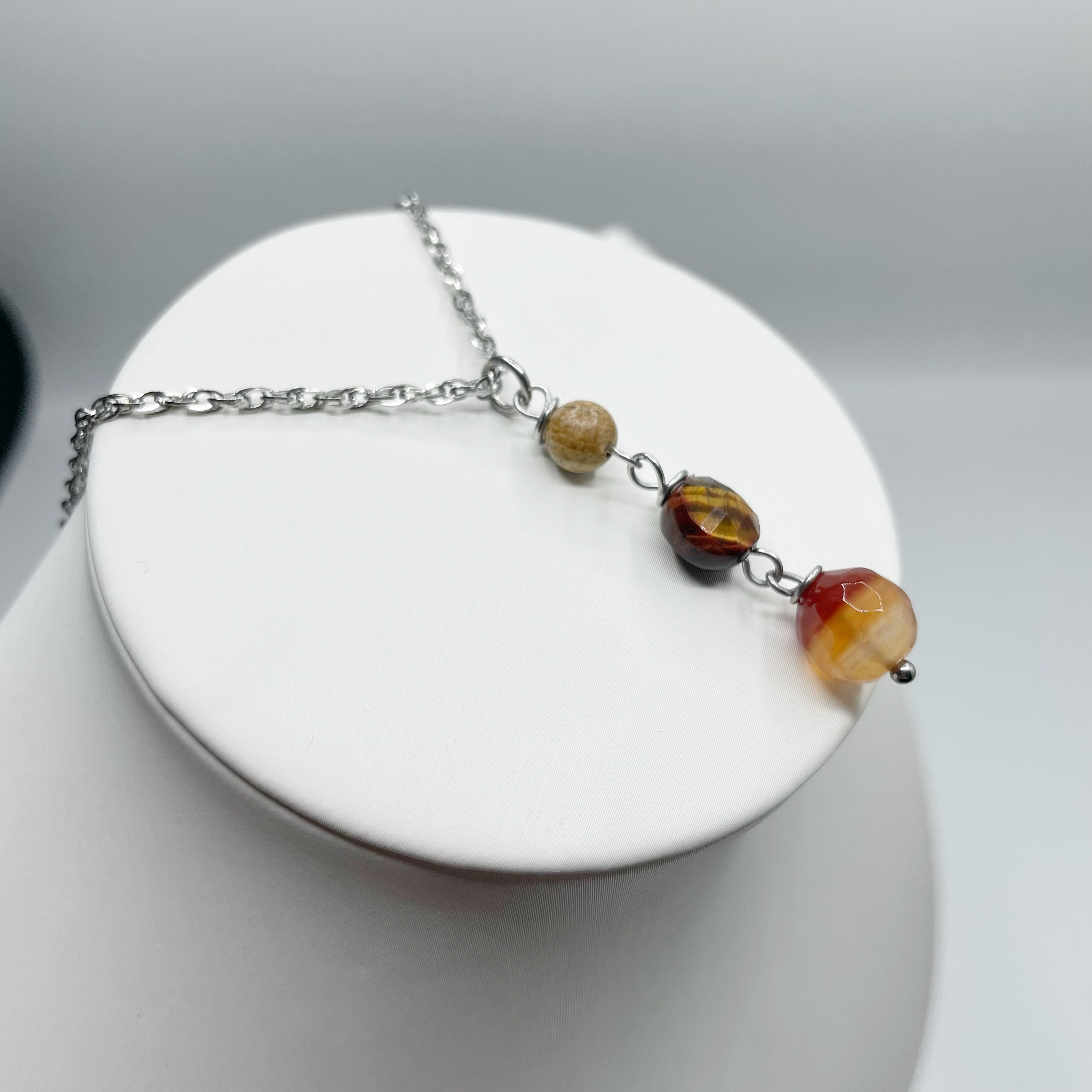 Ciondolo Good Vibes - Corniola, Paesina, Occhio di Tigre