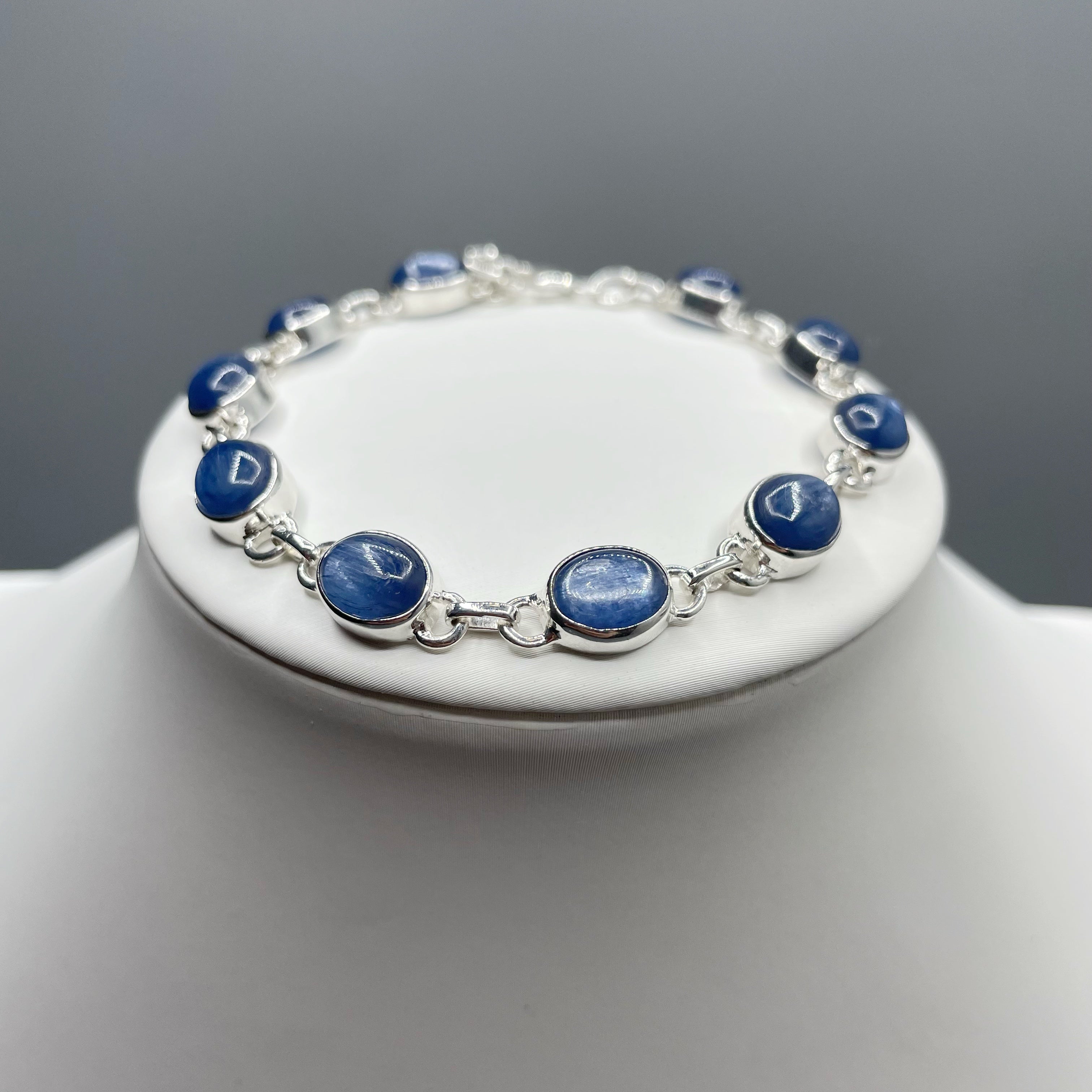 Bracciale Cianite e Argento 925 - Ovale