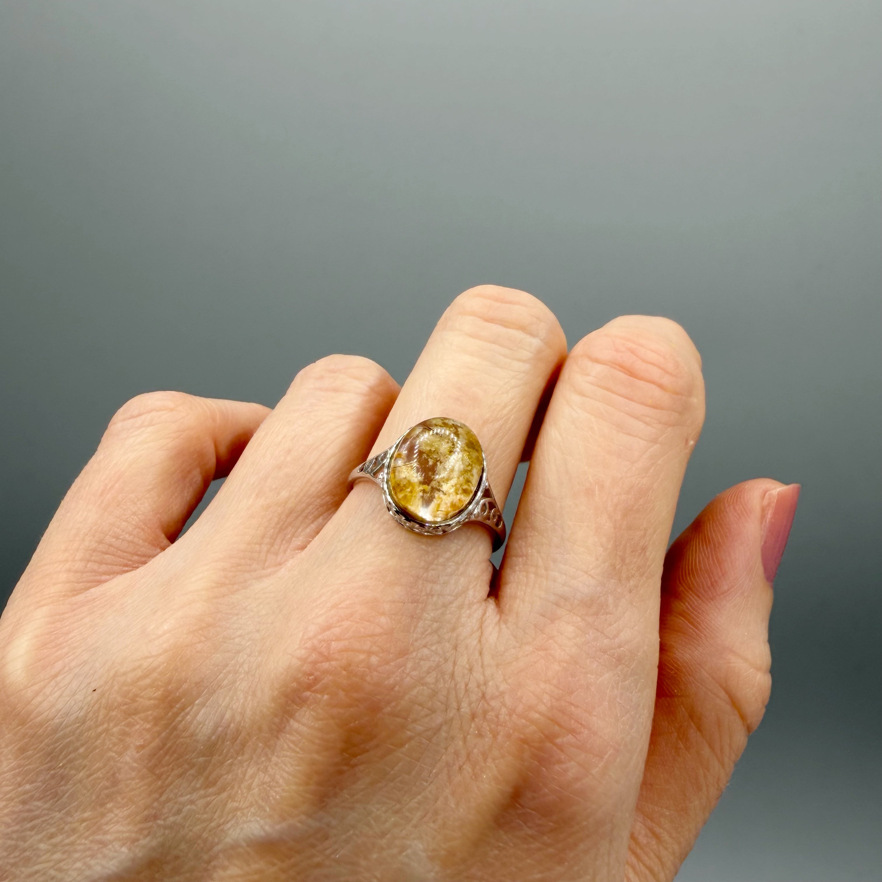Anello Quarzo Garden e Argento 925 - Chiaro o Scuro