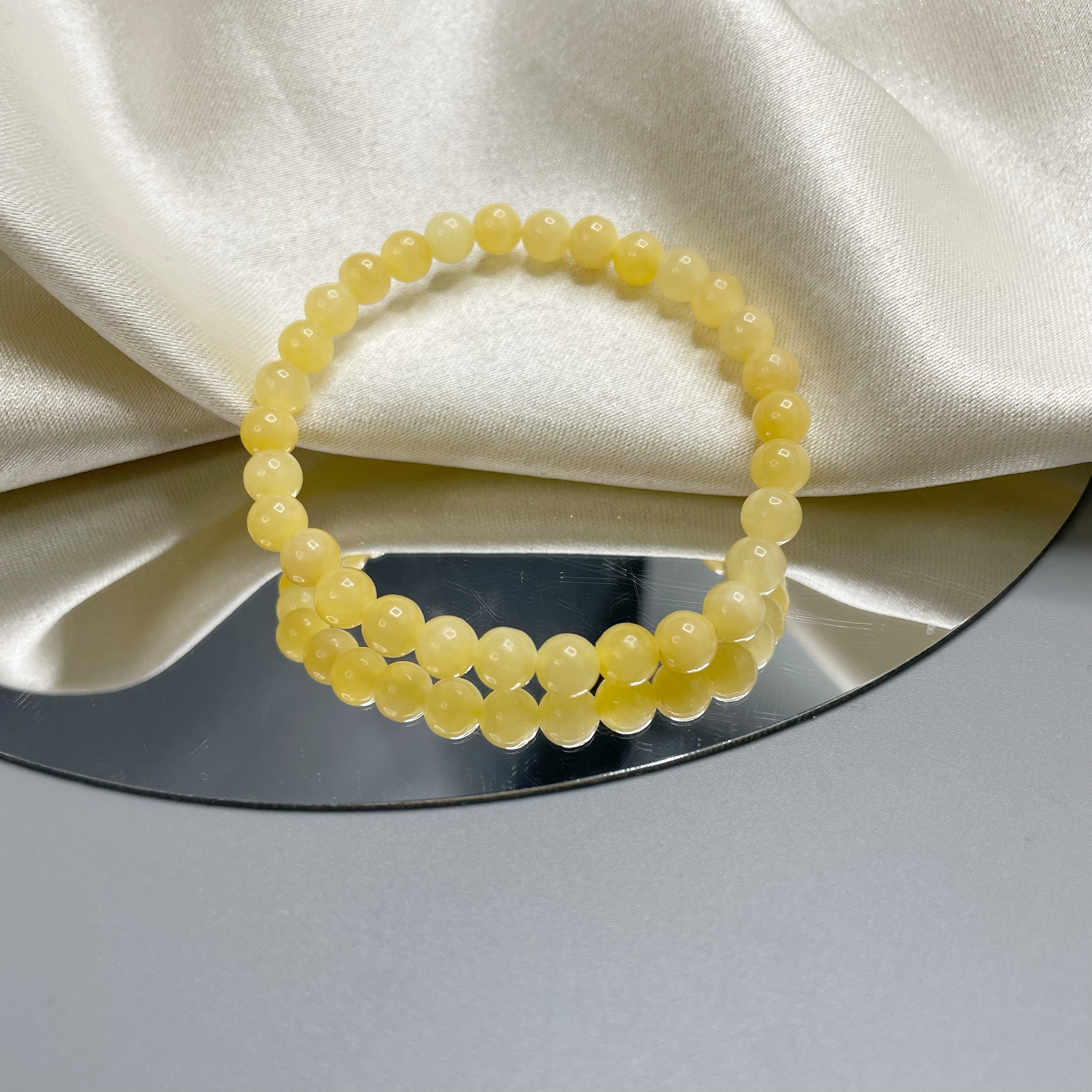 Braccialetto Calcite Gialla - elastico