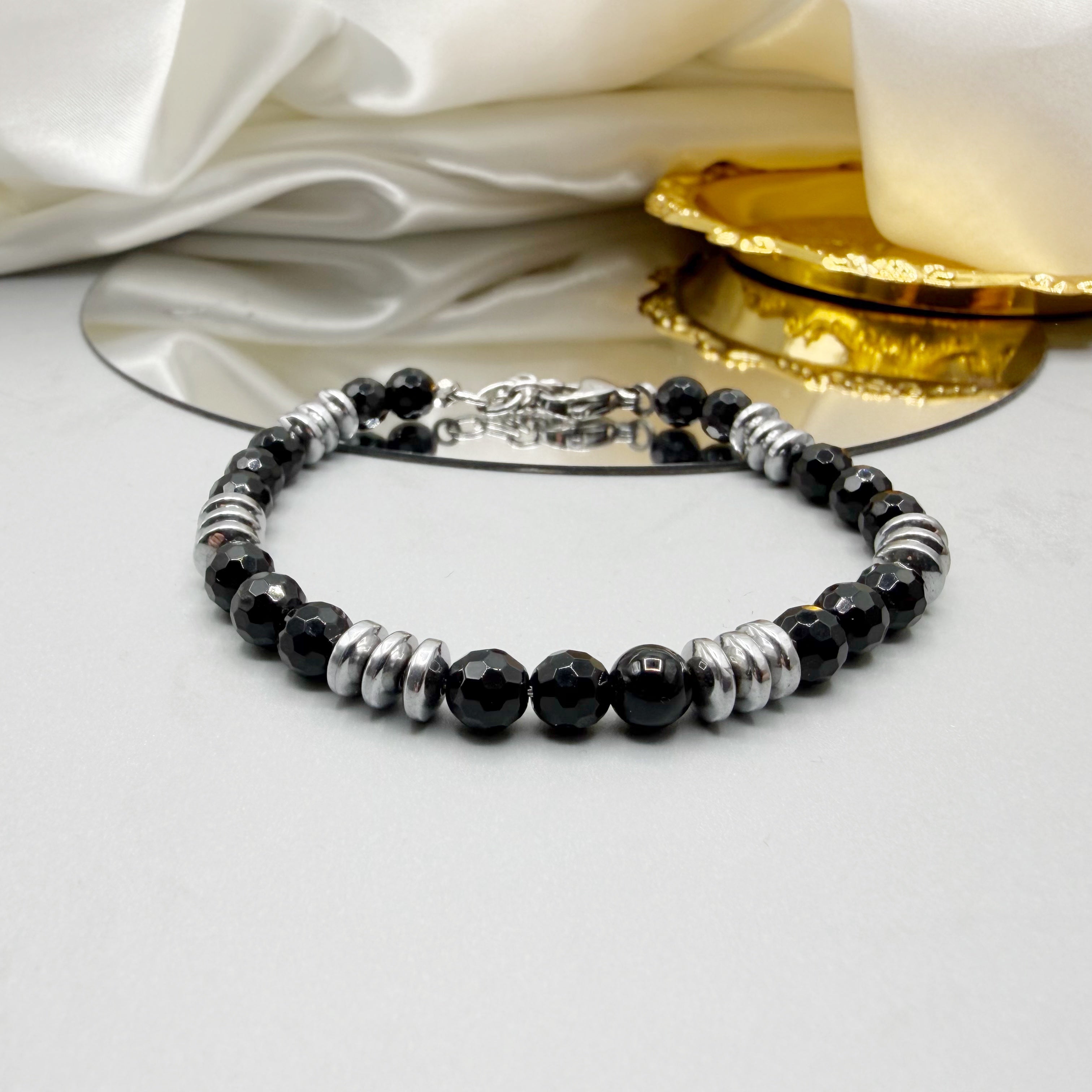 Bracciale Protezione Esterna e Interna - Tormalina, Onice ed Ematite