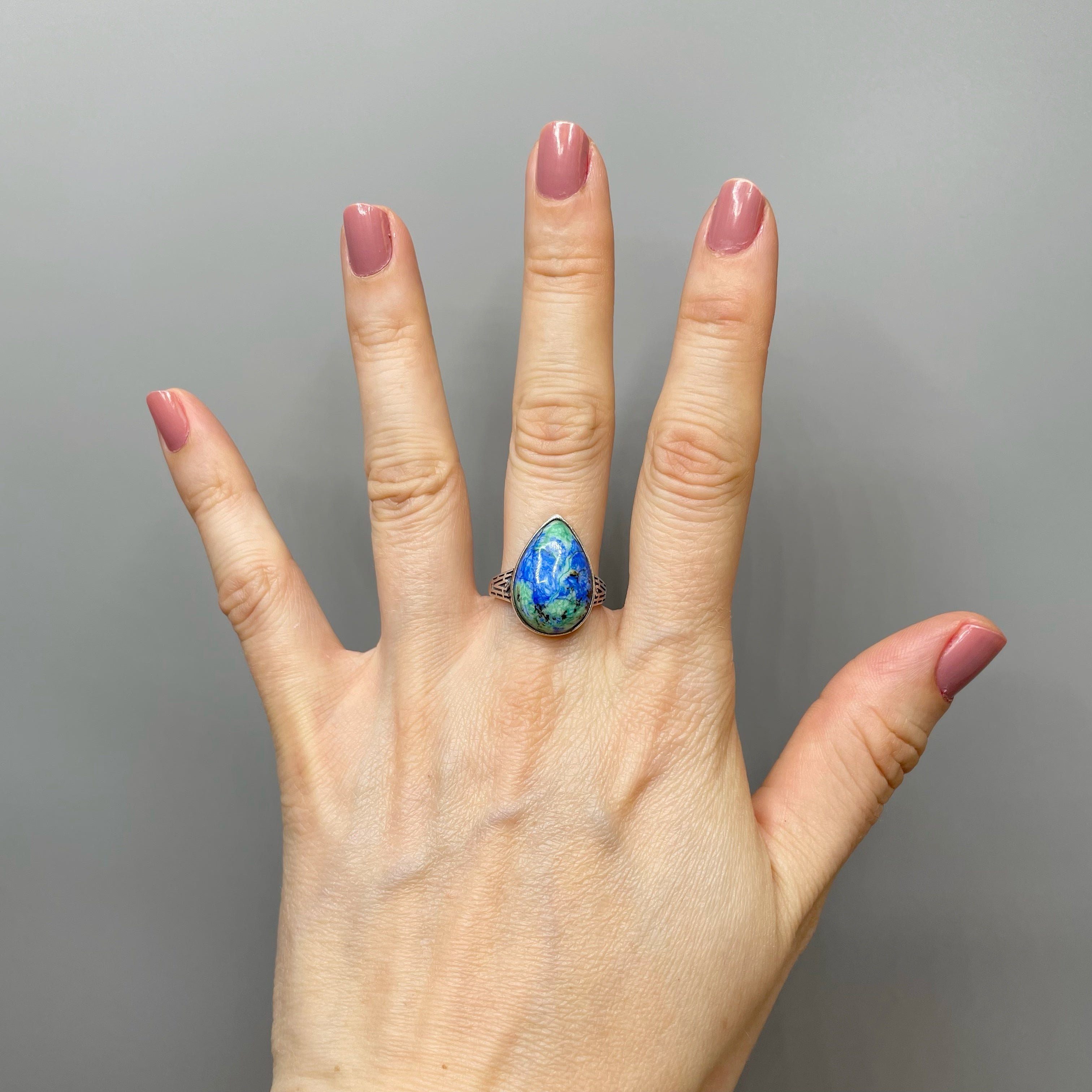 Anello Turchese Naturale e Lapislazzuli - Argento 925