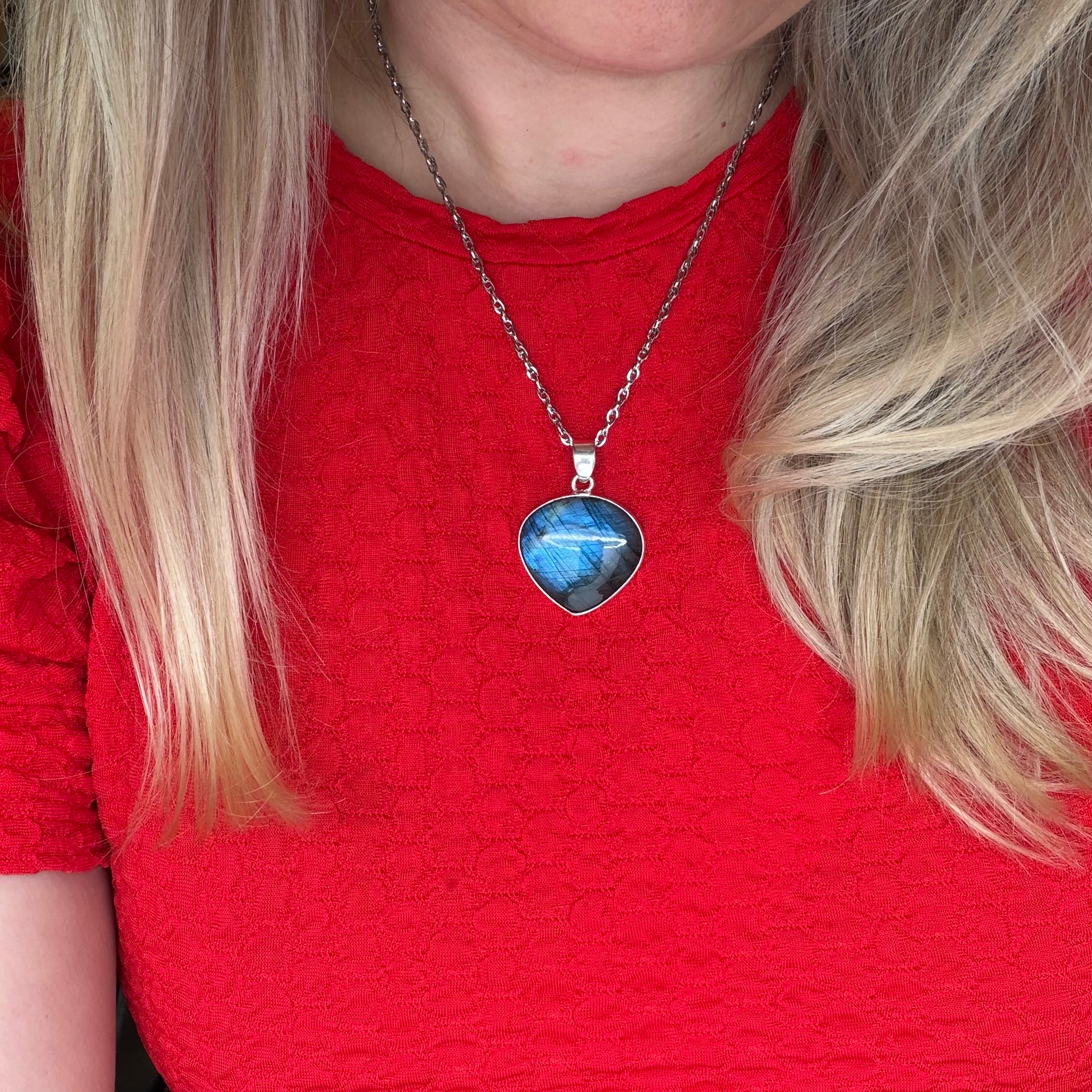 Ciondolo Labradorite Blu - Argento 925