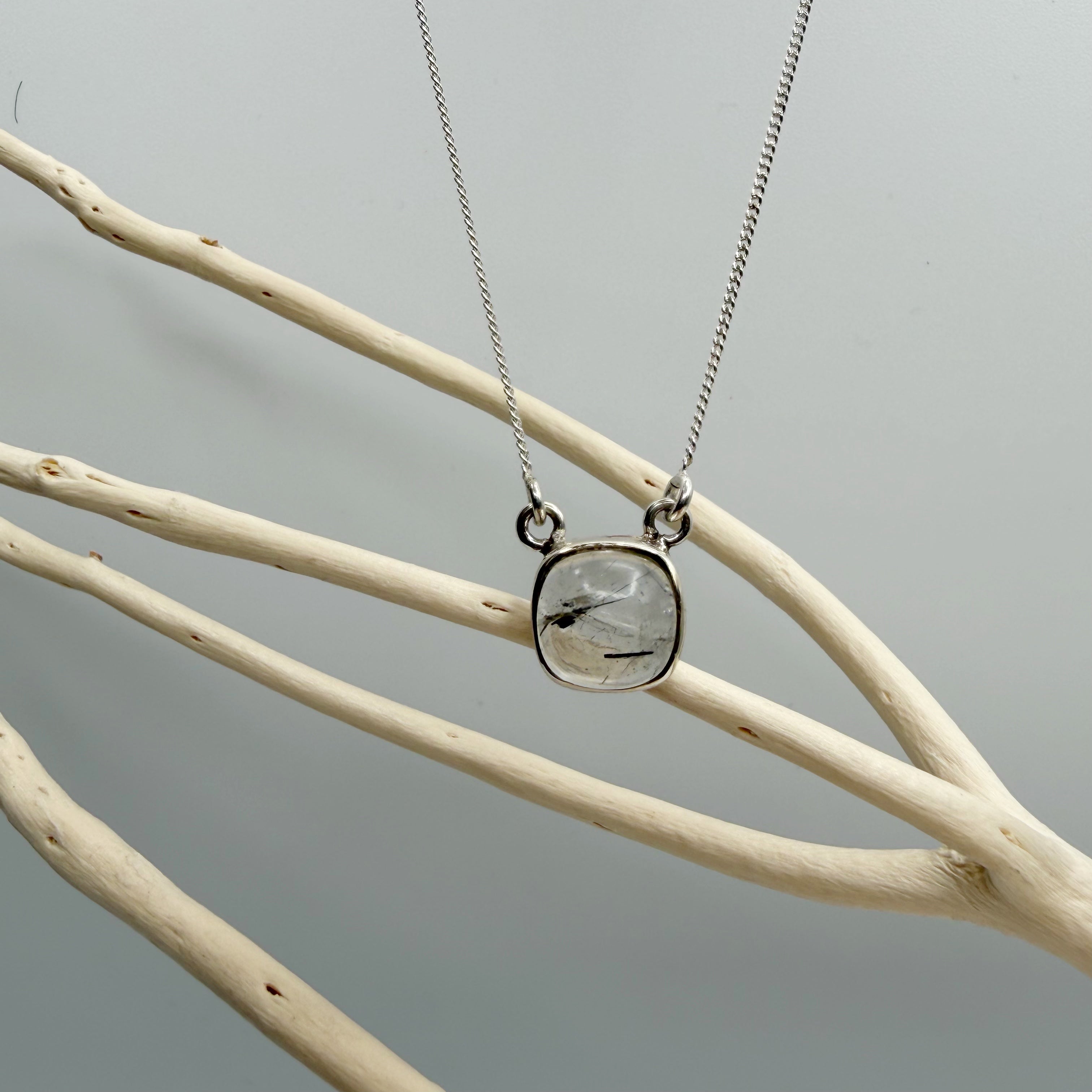 Collana Quarzo Tormalinato - Argento 925