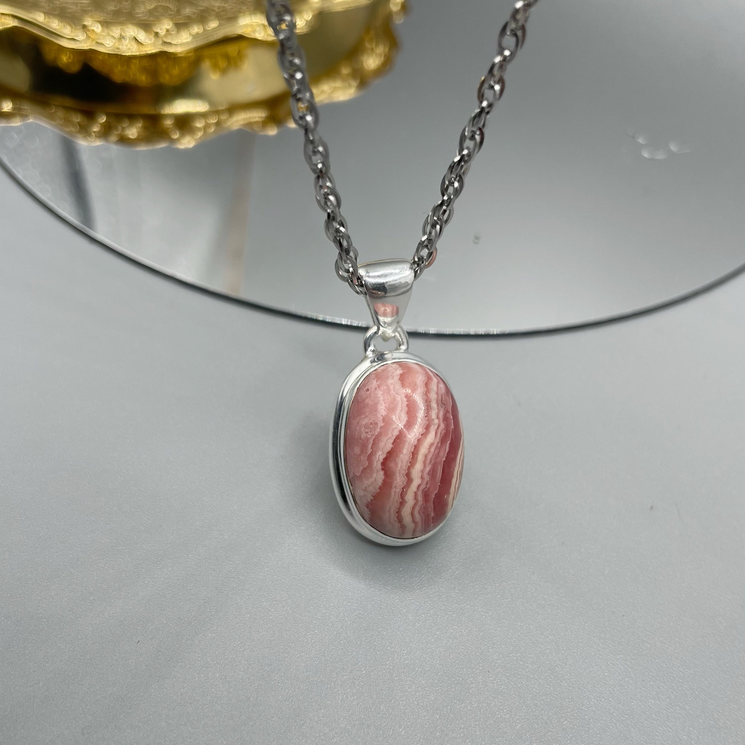 Ciondolo Rodocrosite e Argento 925