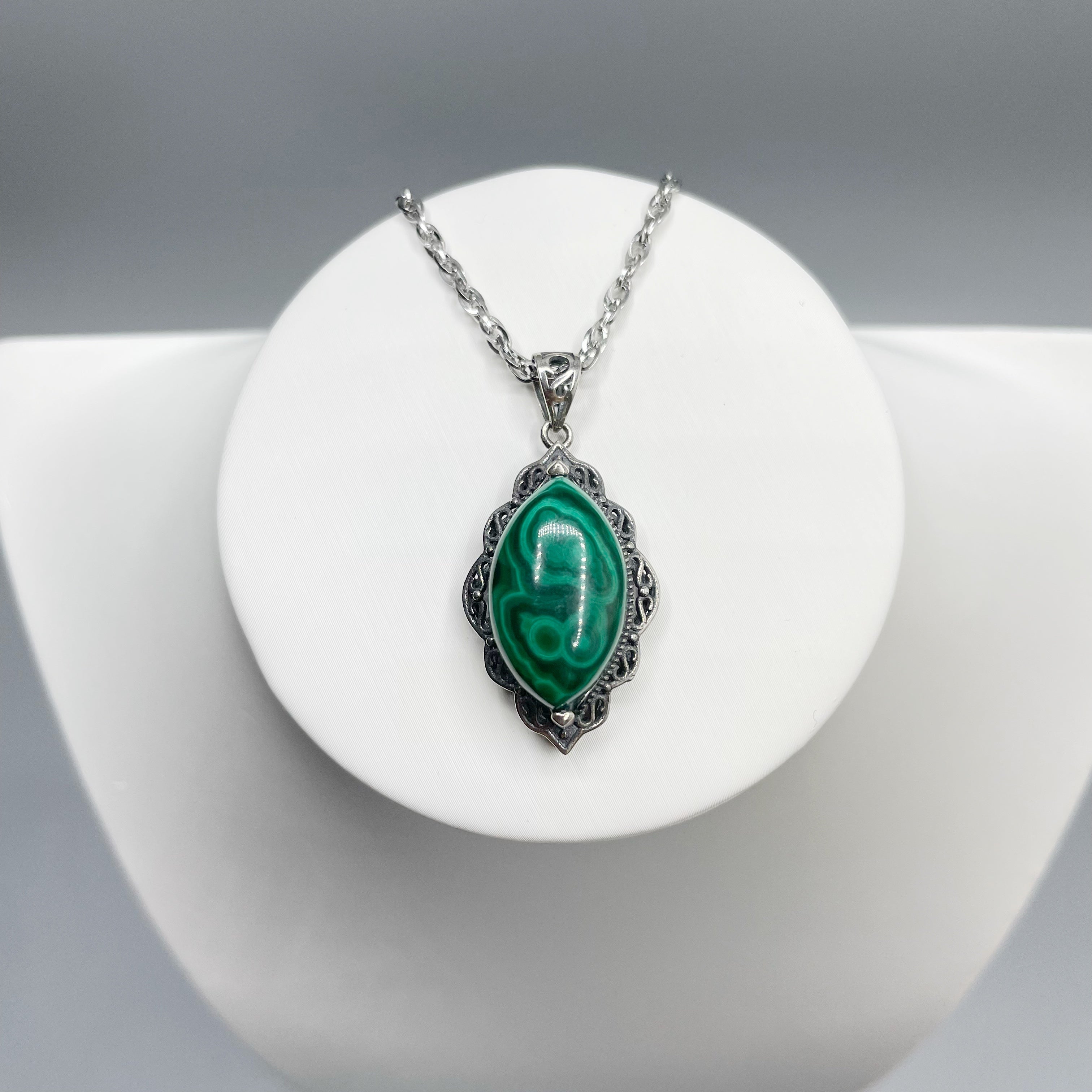 Ciondolo Malachite - Argento 925