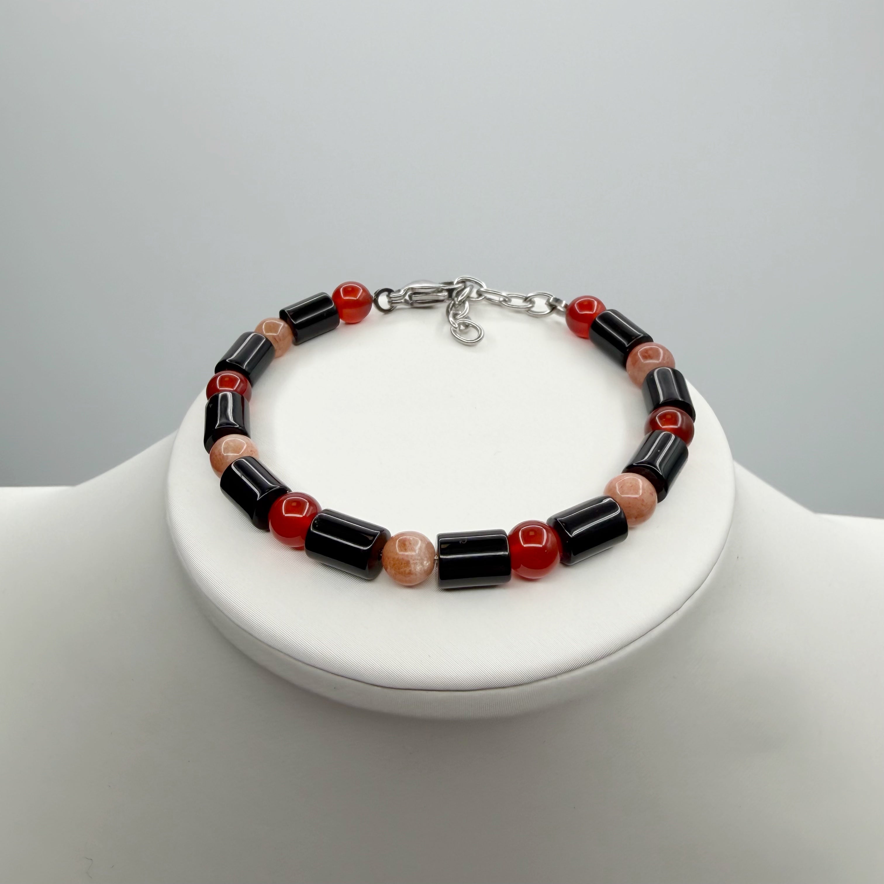 Bracciale Good Vibes - Onice, Pietra del Sole e Corniola - LIMITED EDITION