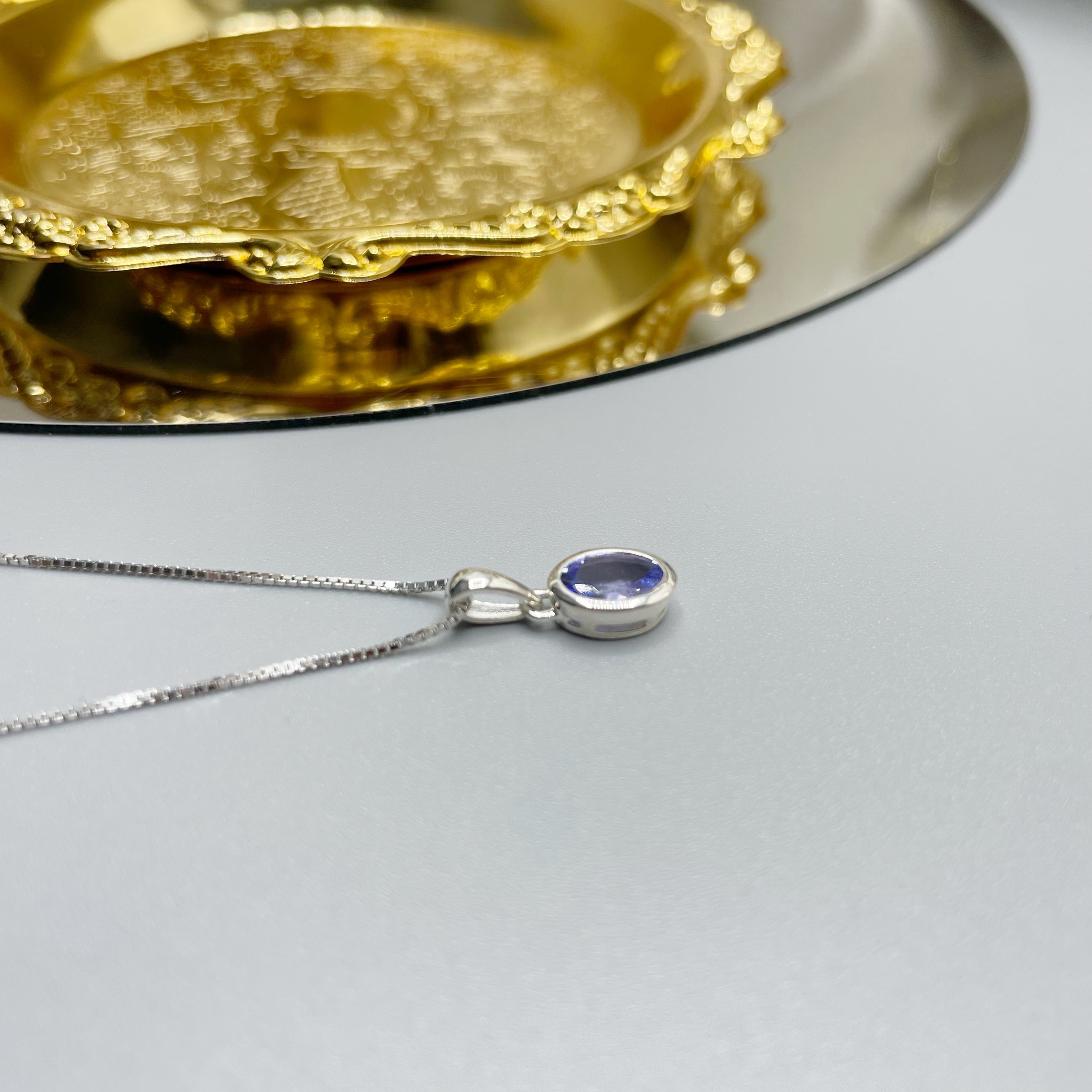 Ciondolo Tanzanite Ovale - Argento 925