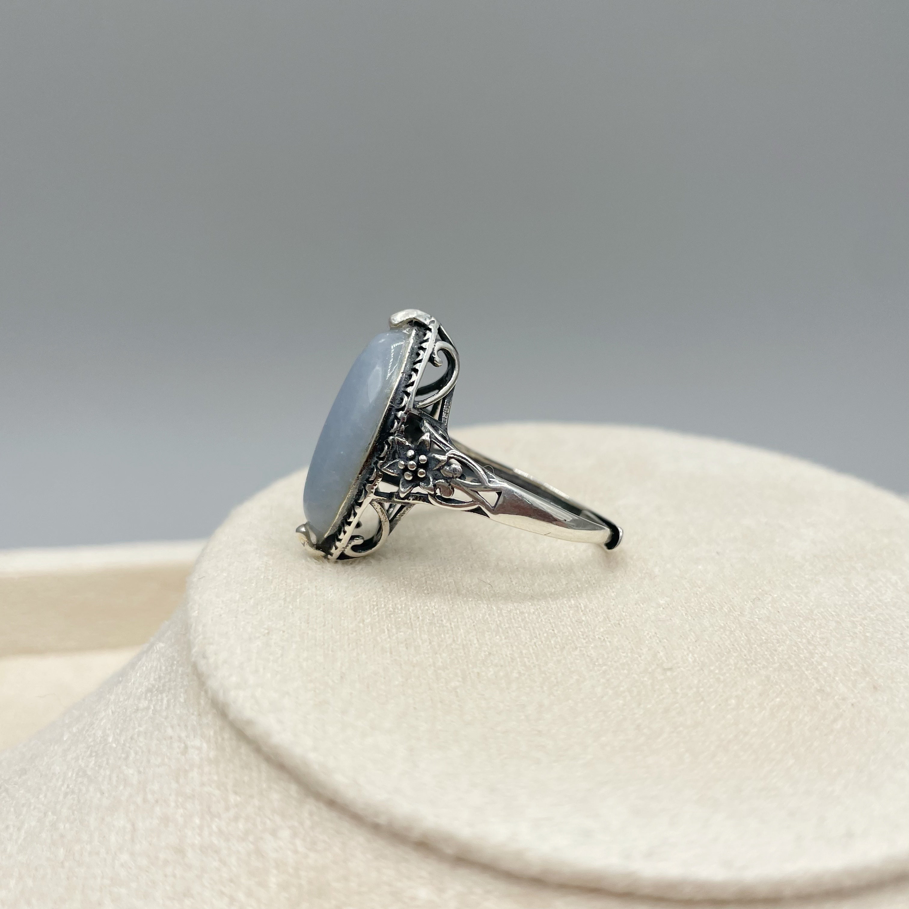 Anello Angelite e Argento 925