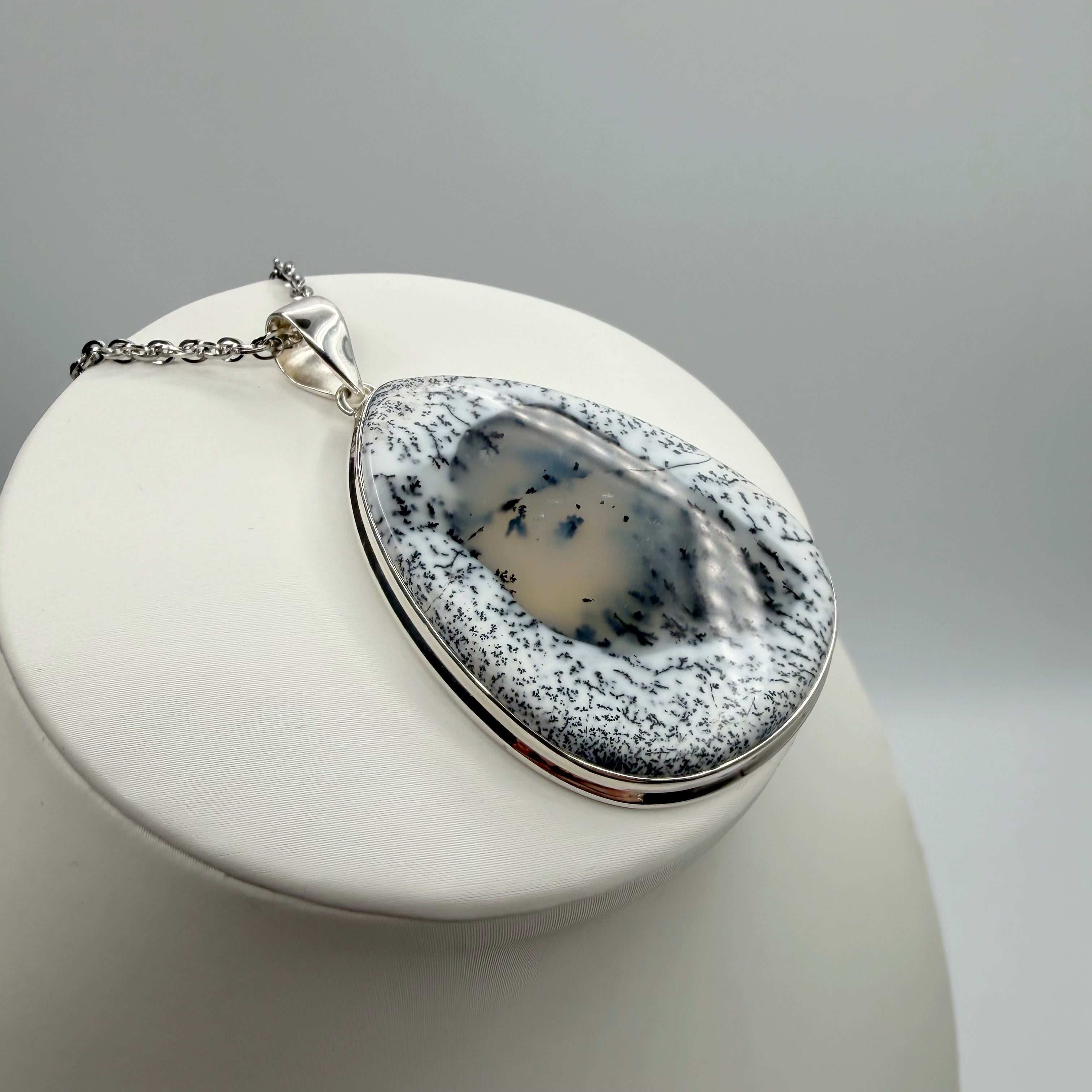 Ciondolo Opale Dendritico e Argento 925