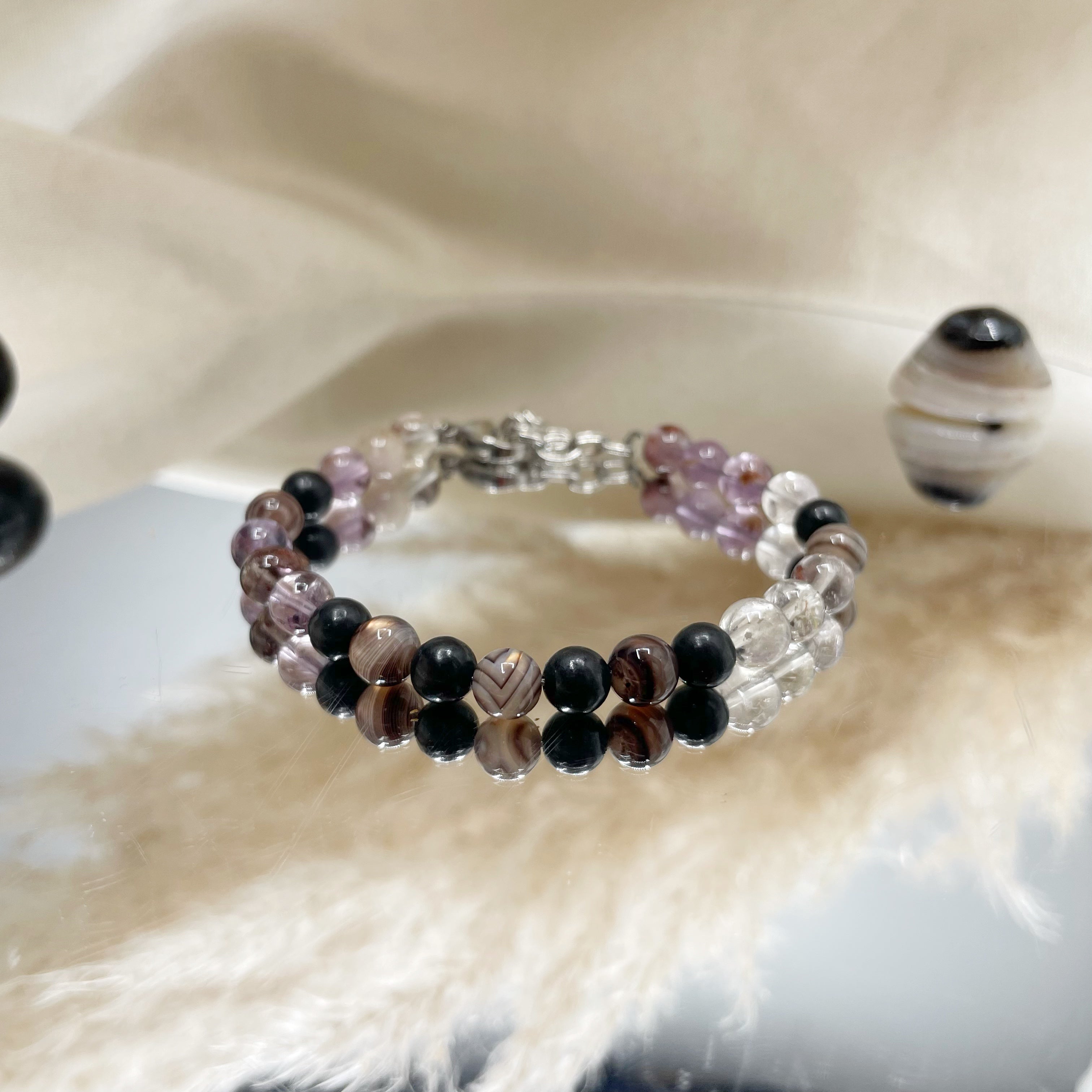 Bracciale Amuleto Protettivo - Occhio di Shiva, Shungite, Super Seven - LIMITED EDITION