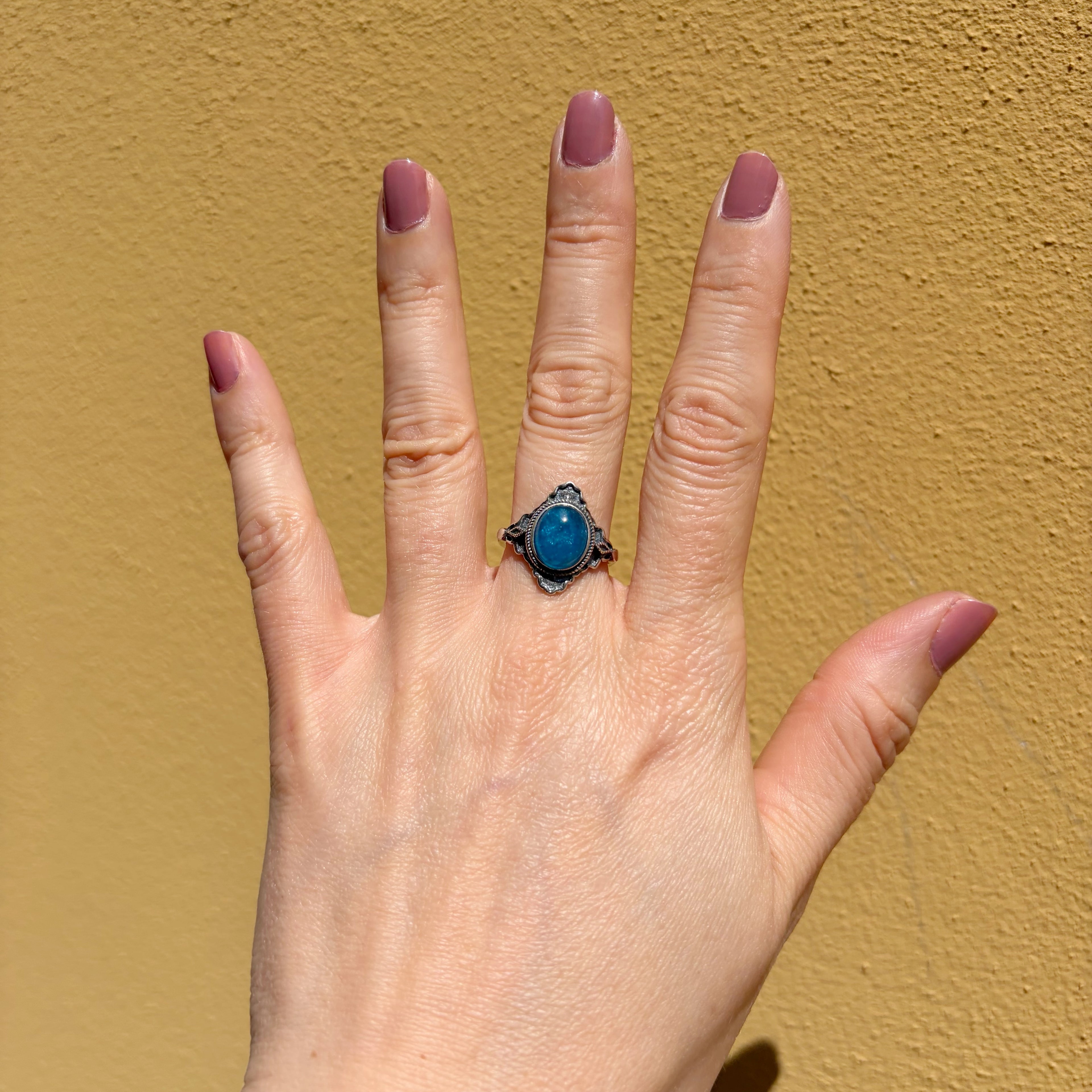 Anello Diadema Apatite e Argento 925
