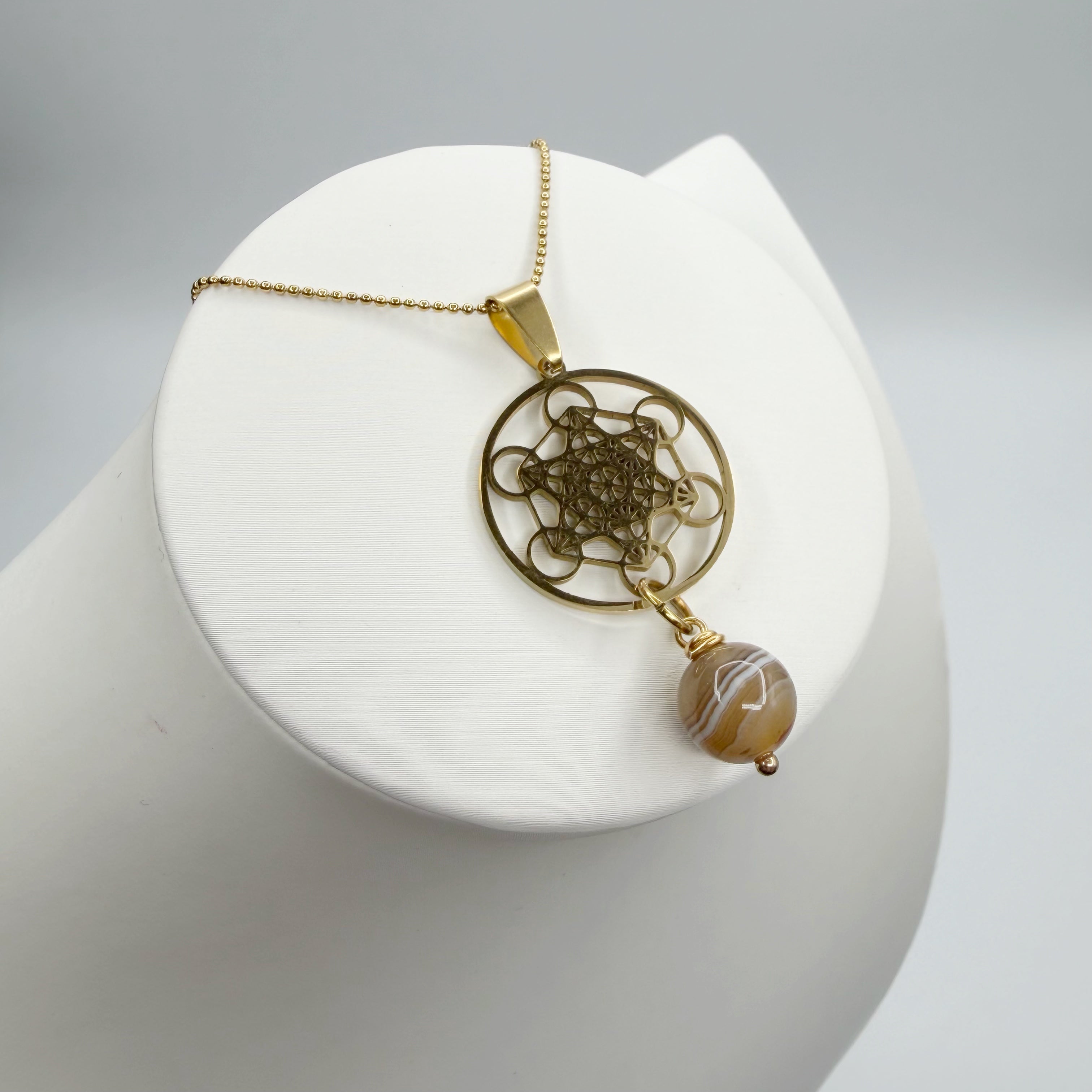 Collana Occhio di Shiva e Cubo di Metatron - GOLD