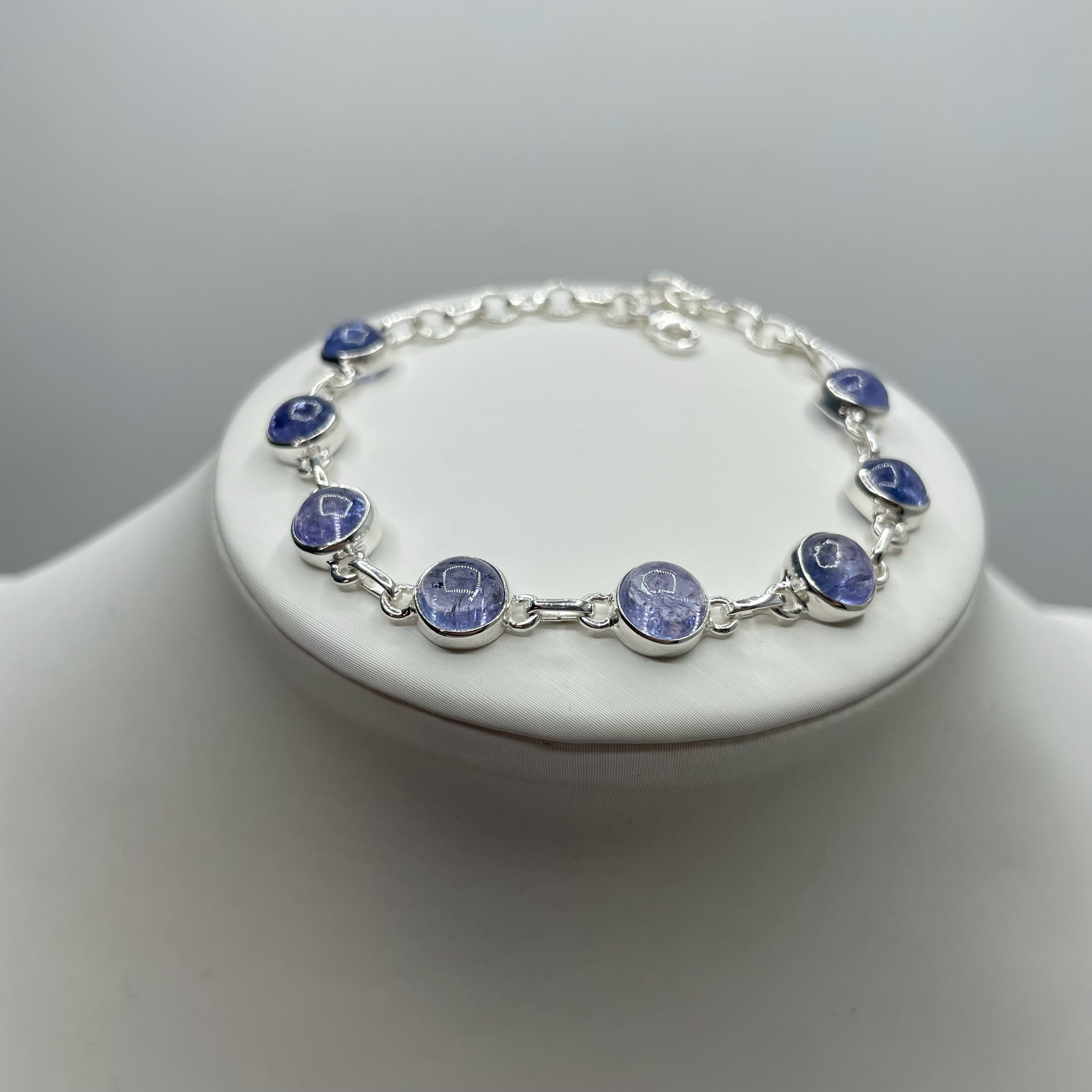 Bracciale Tanzanite e Argento 925 - Tondo