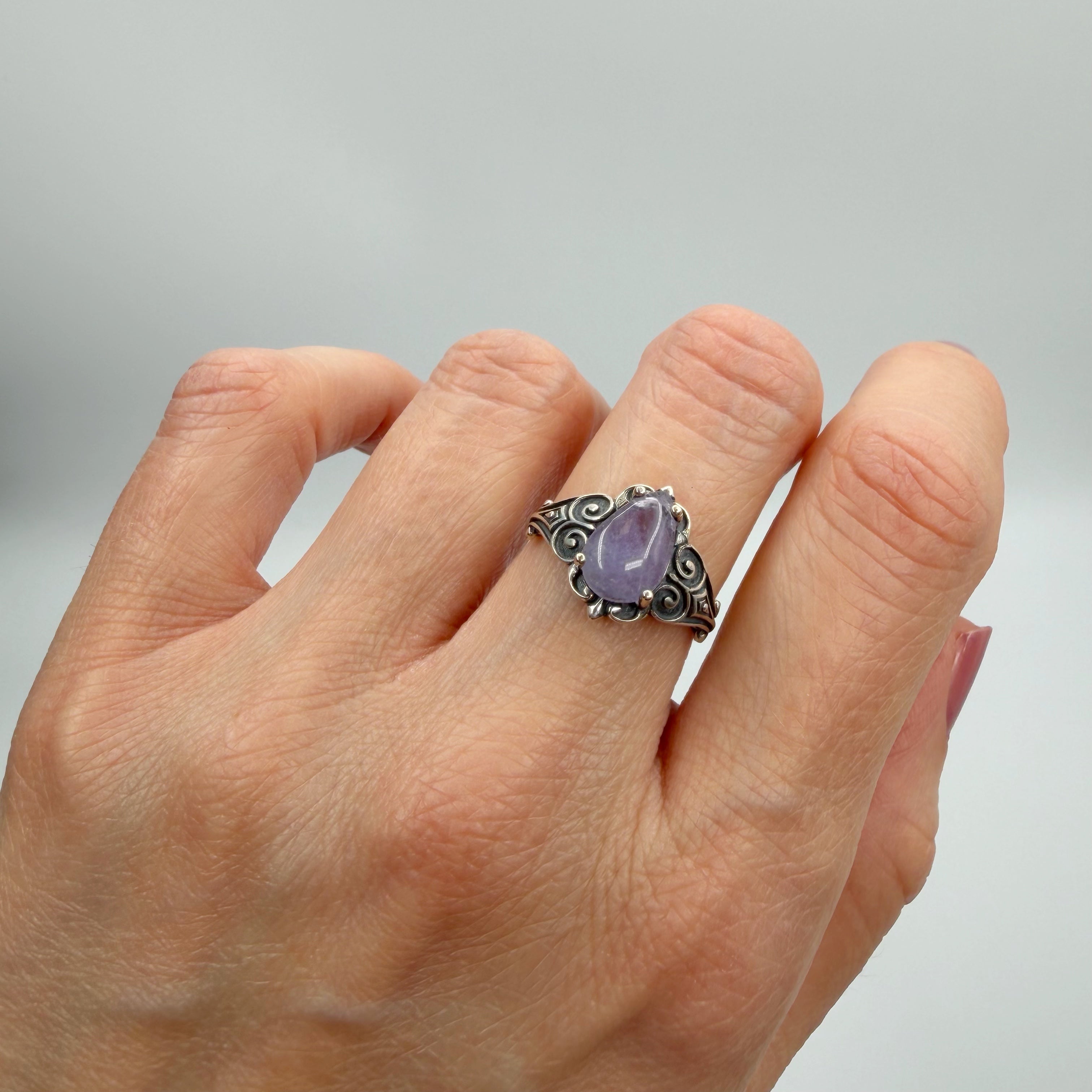 Anello Hackmanite e Argento 925