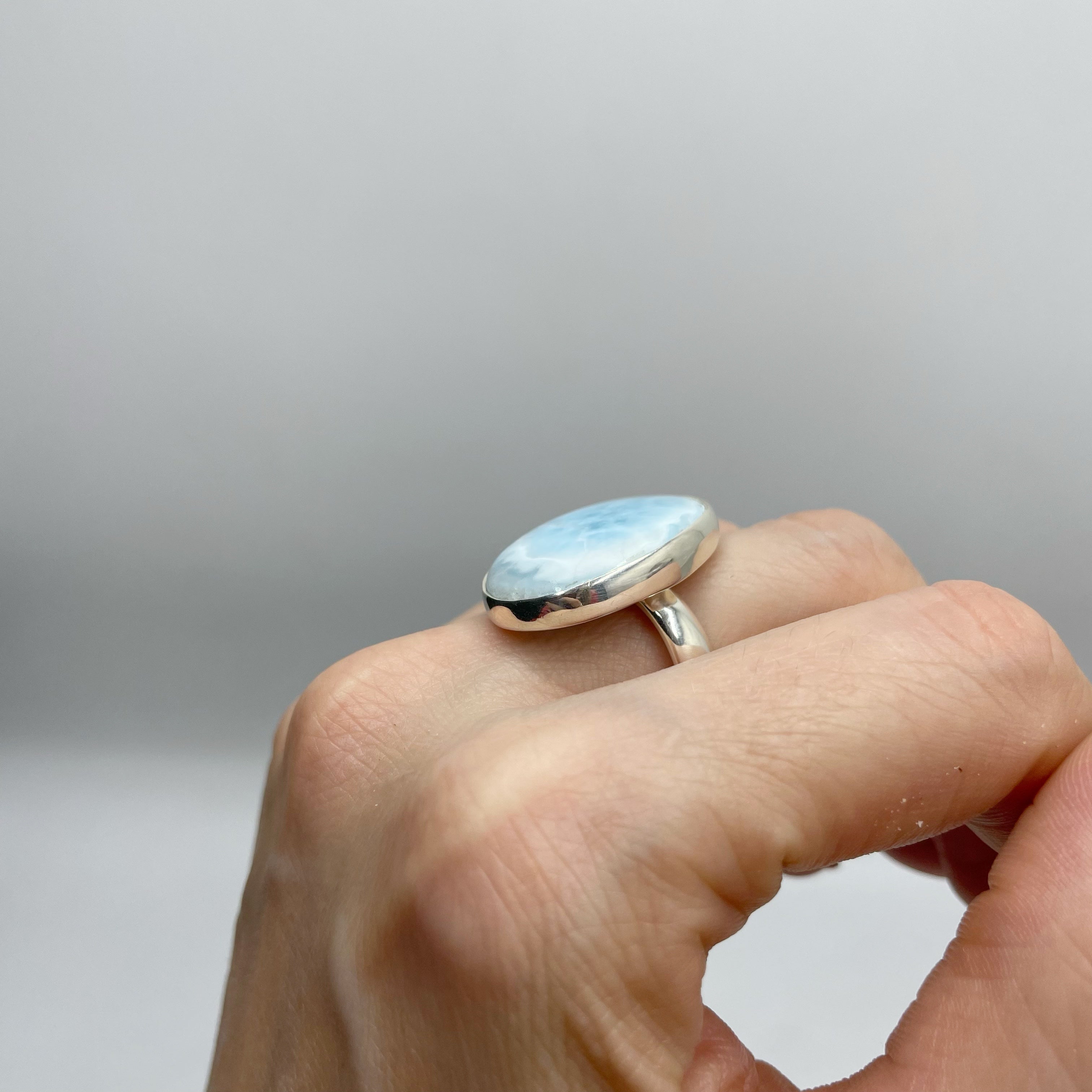 Anello Larimar Ovale - Argento 925