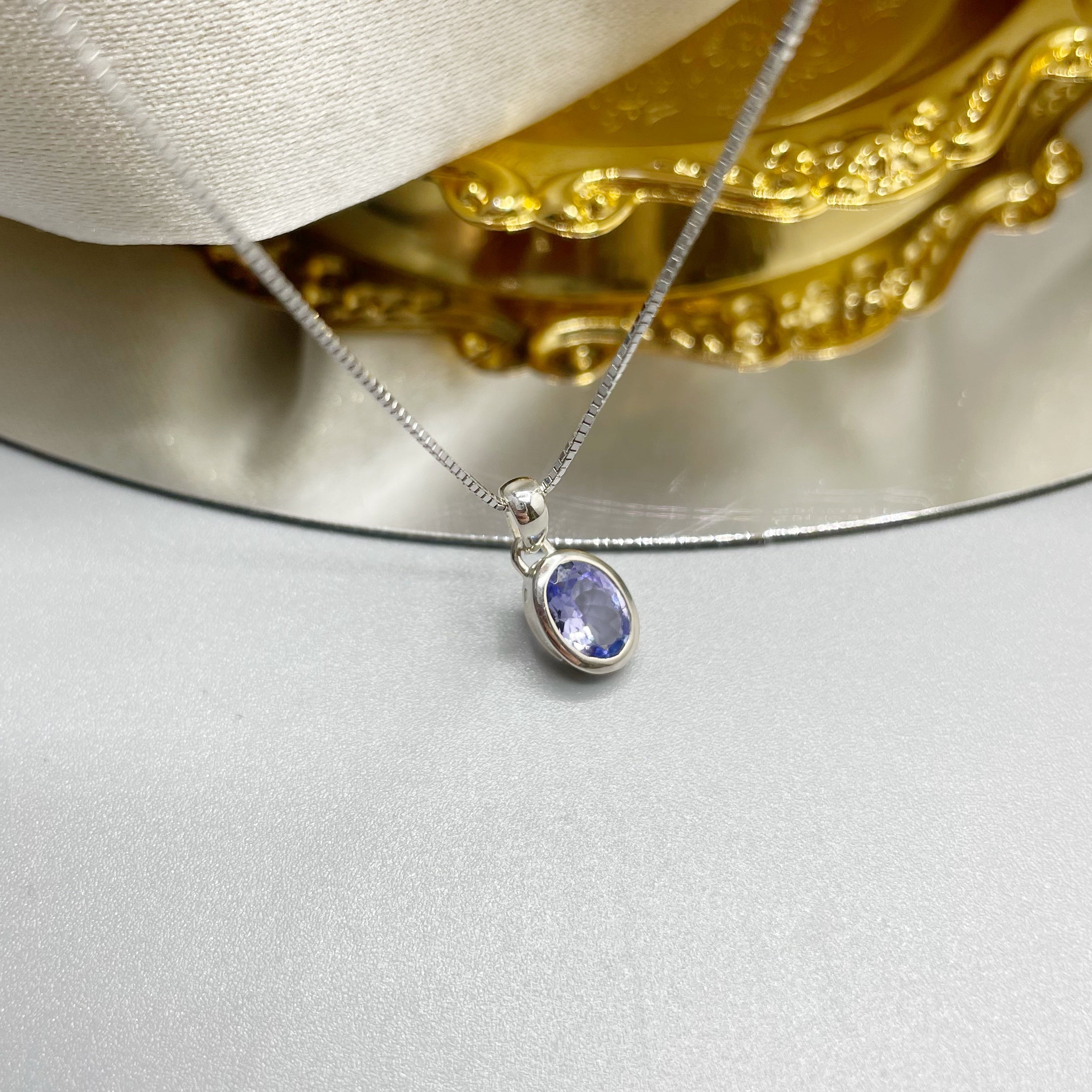 Ciondolo Tanzanite Ovale - Argento 925