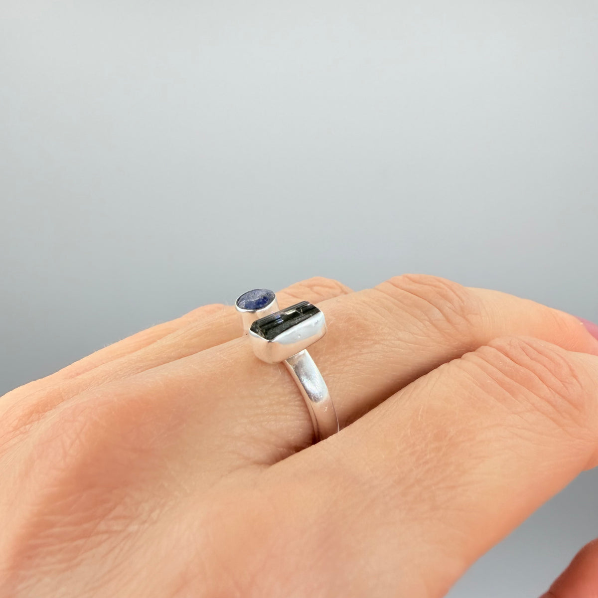 Anello Tormalina e Sodalite - Argento 925