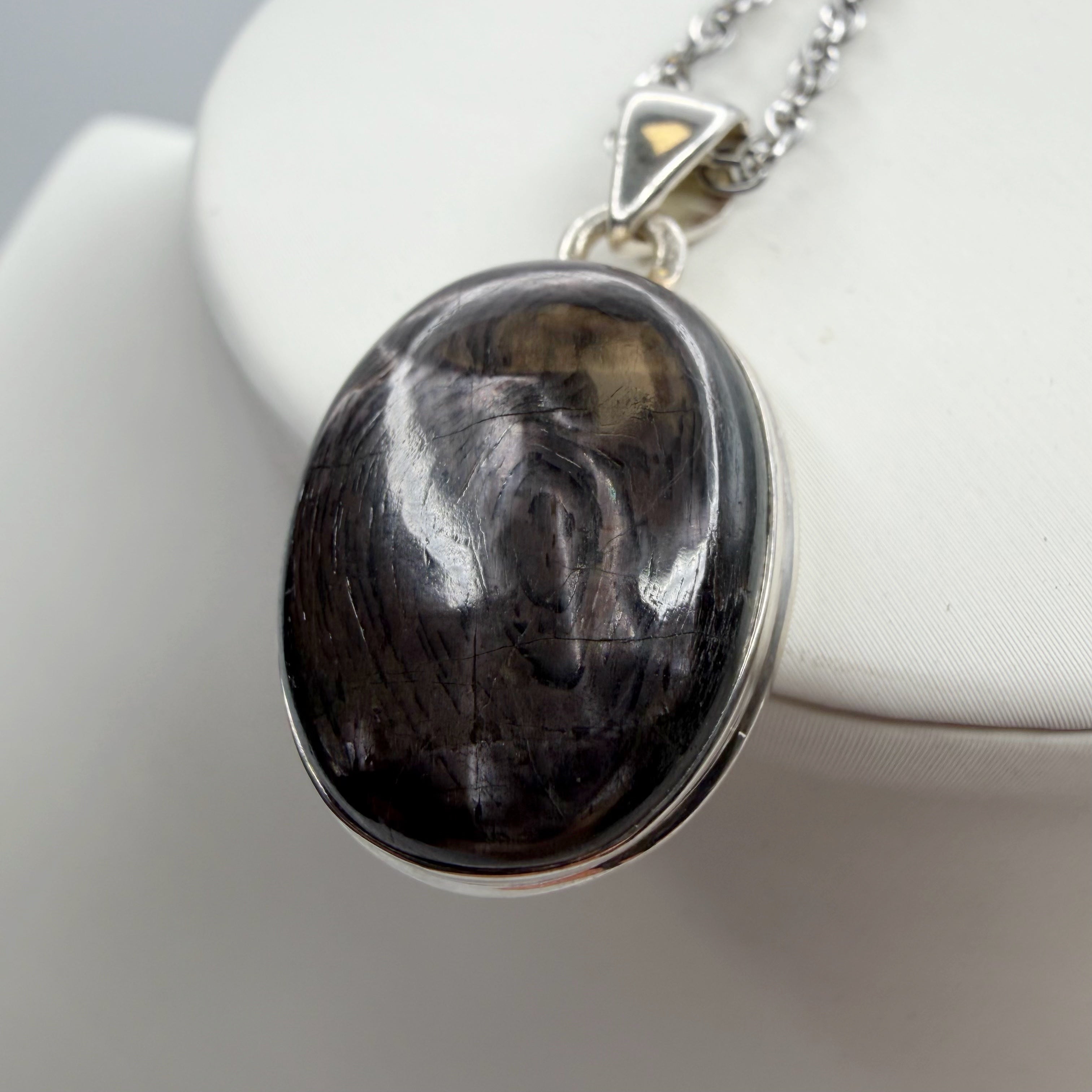 Ciondolo Iperstene Argento 925 - Ovale