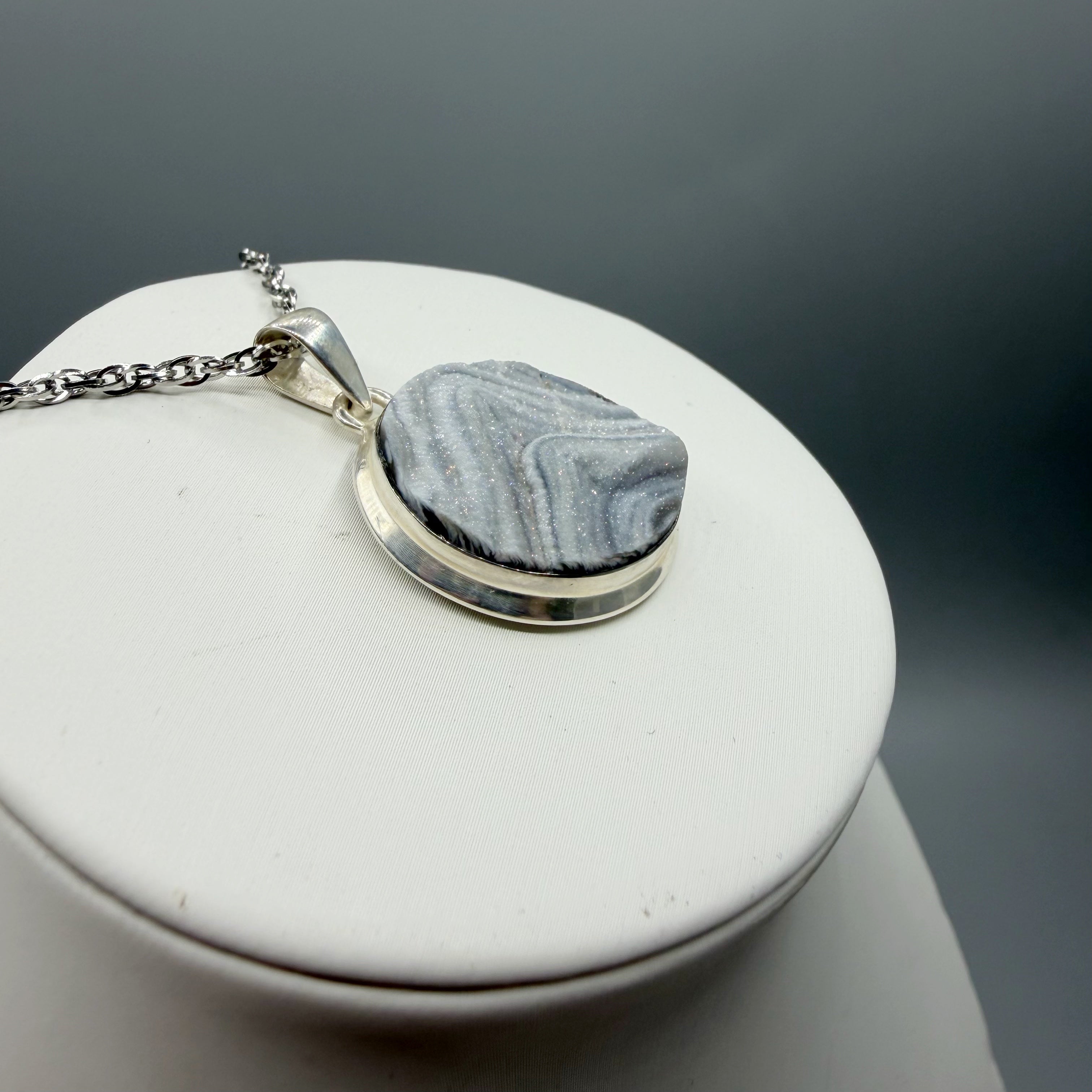 Ciondolo Desert Druzy Argento 925 - Tondo