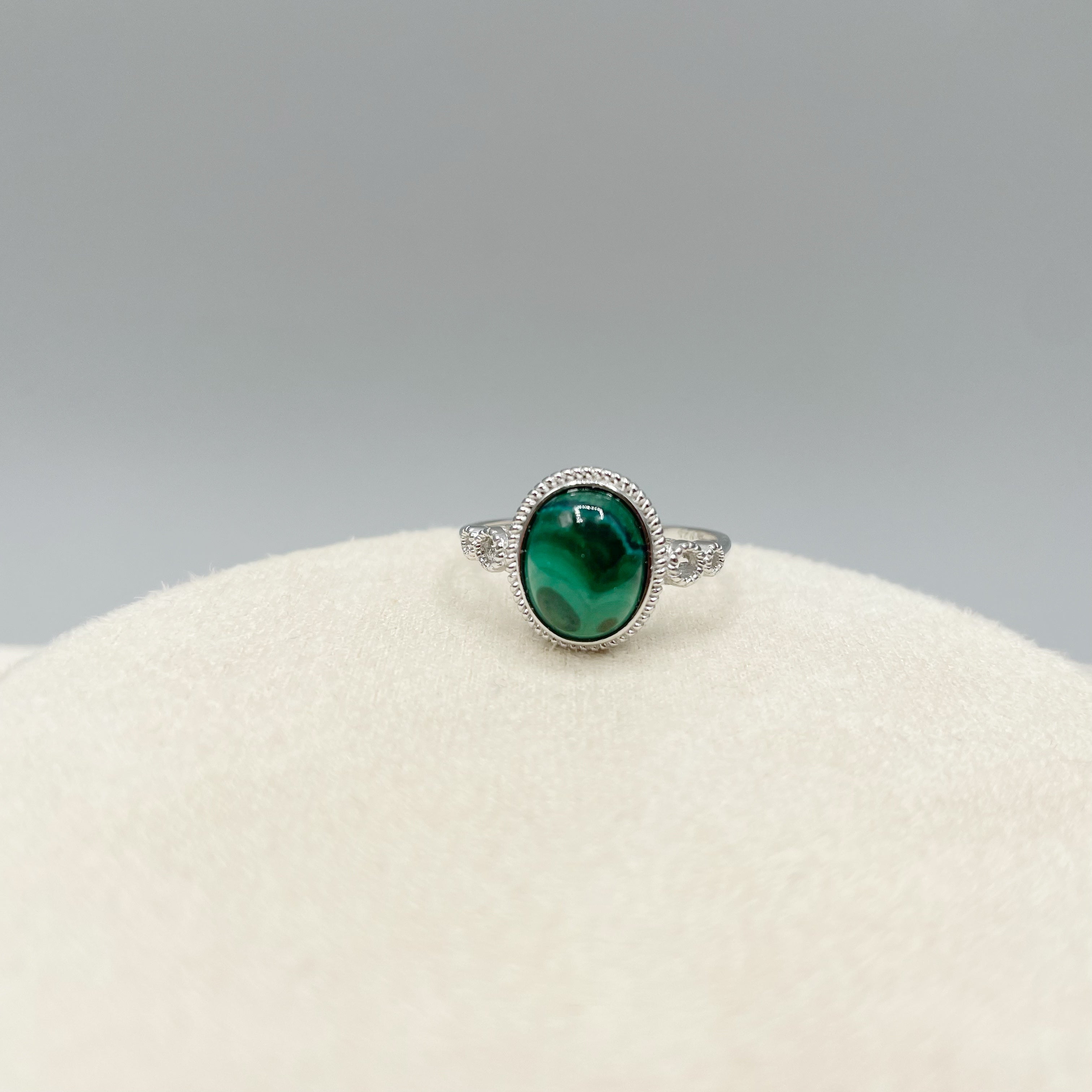 Anello Malachite Circle - Argento 925