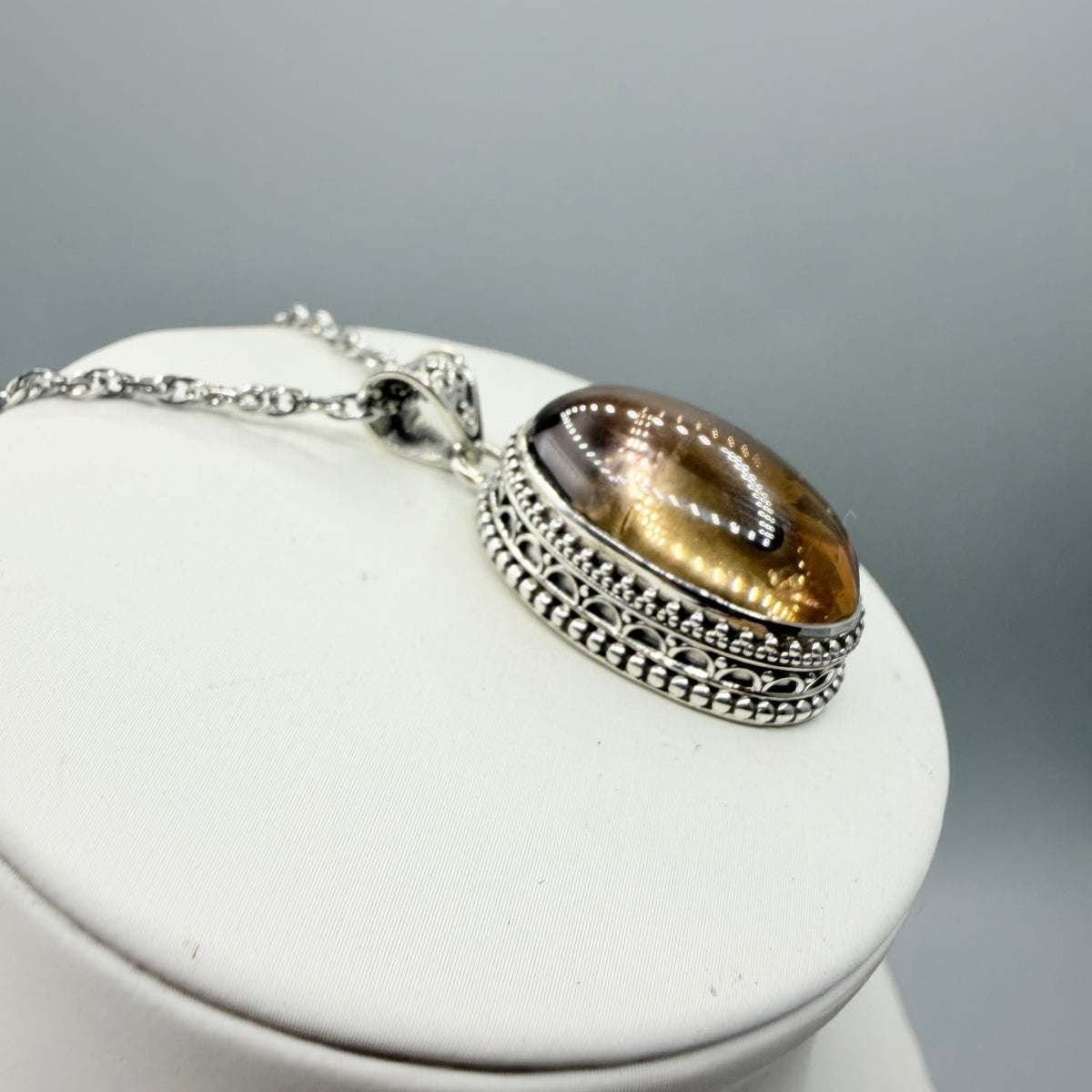 Ciondolo Ametrino e Argento 925 - Ovale Antico