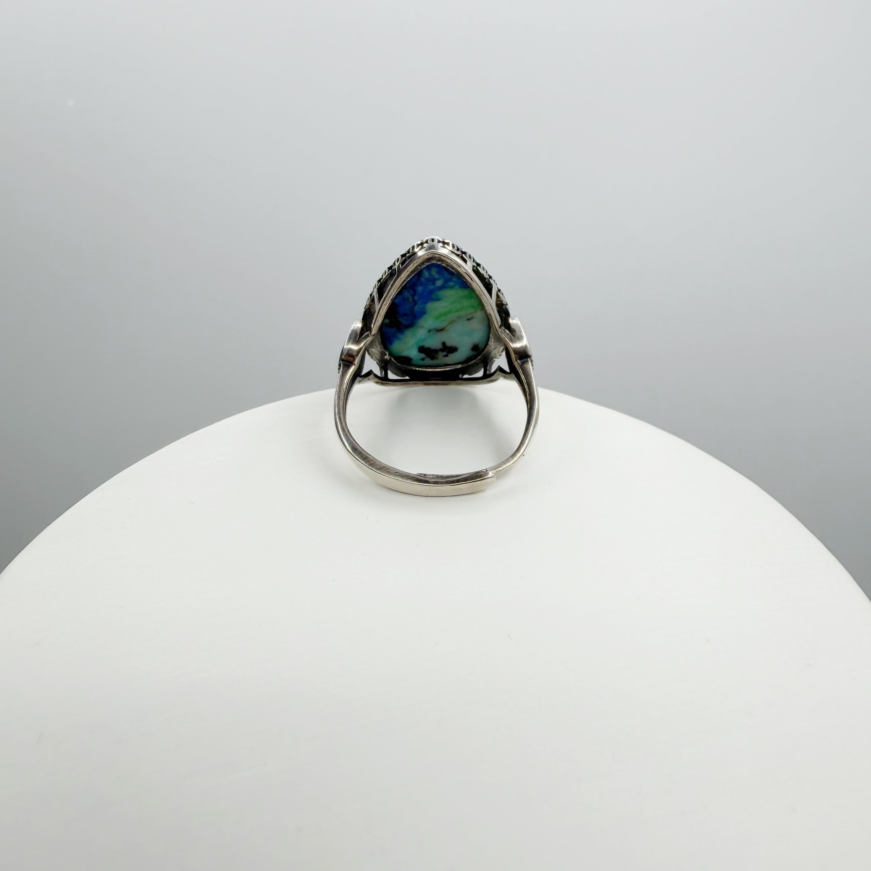 Anello Lapis e Turchese e Argento 925 - A GOCCIA