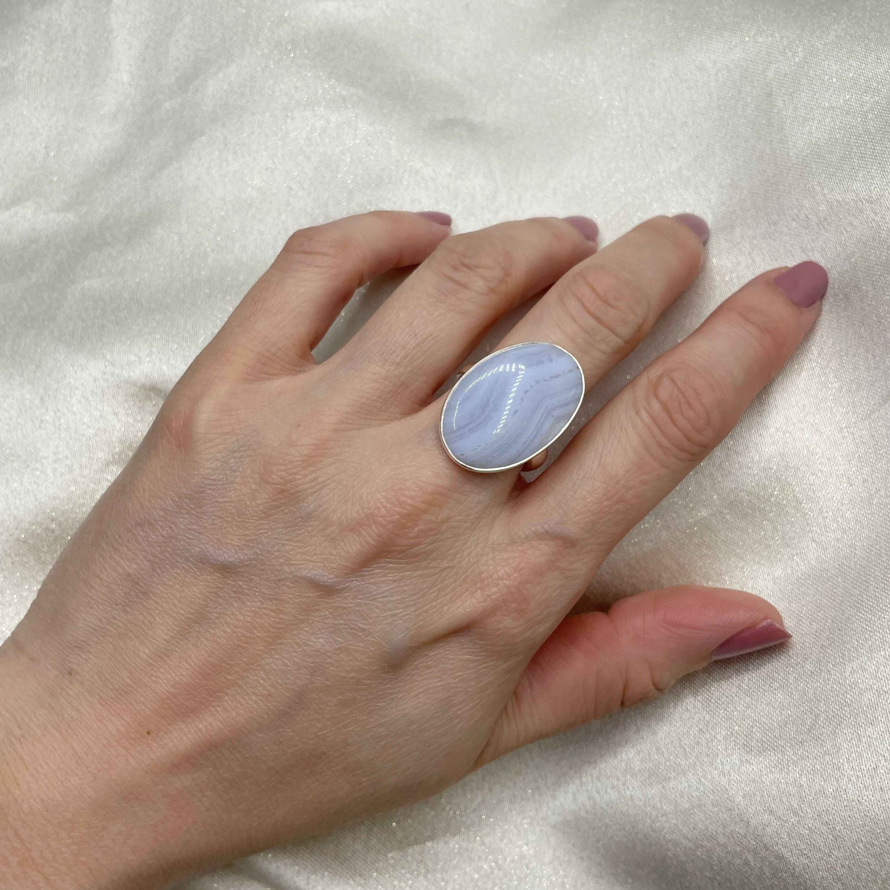 Anello Calcedonio e Argento 925